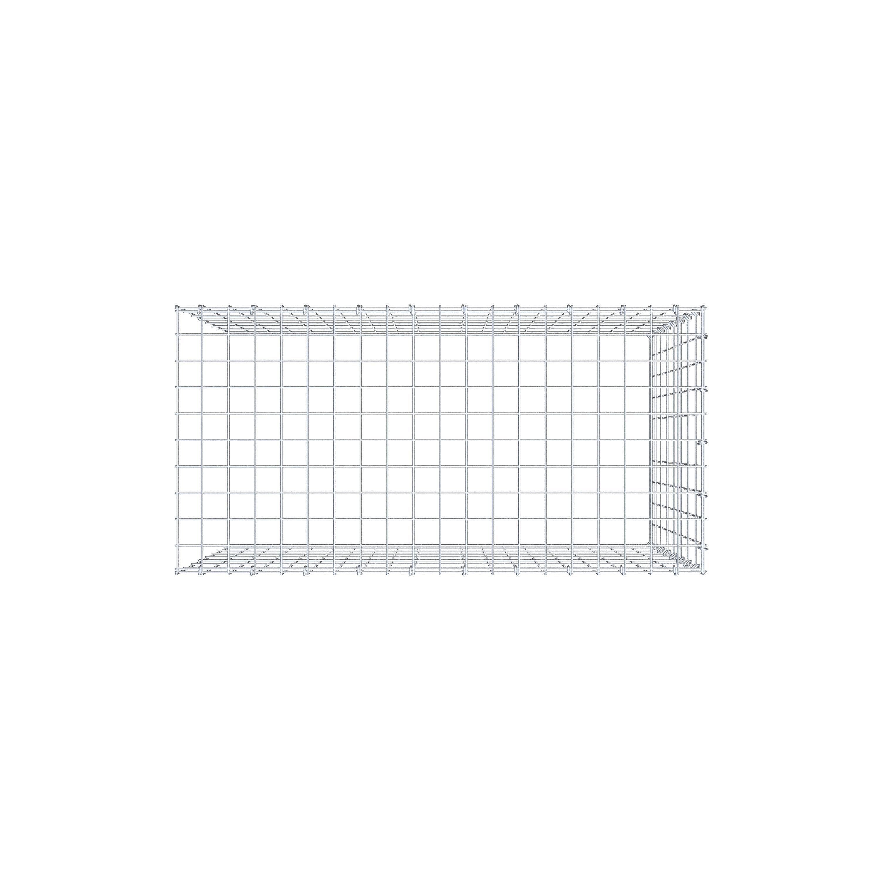 Pile aggiuntivo tipo 4 100 cm x 80 cm x 50 cm (L x H x P), maglia 5 cm x 10 cm, anello a C