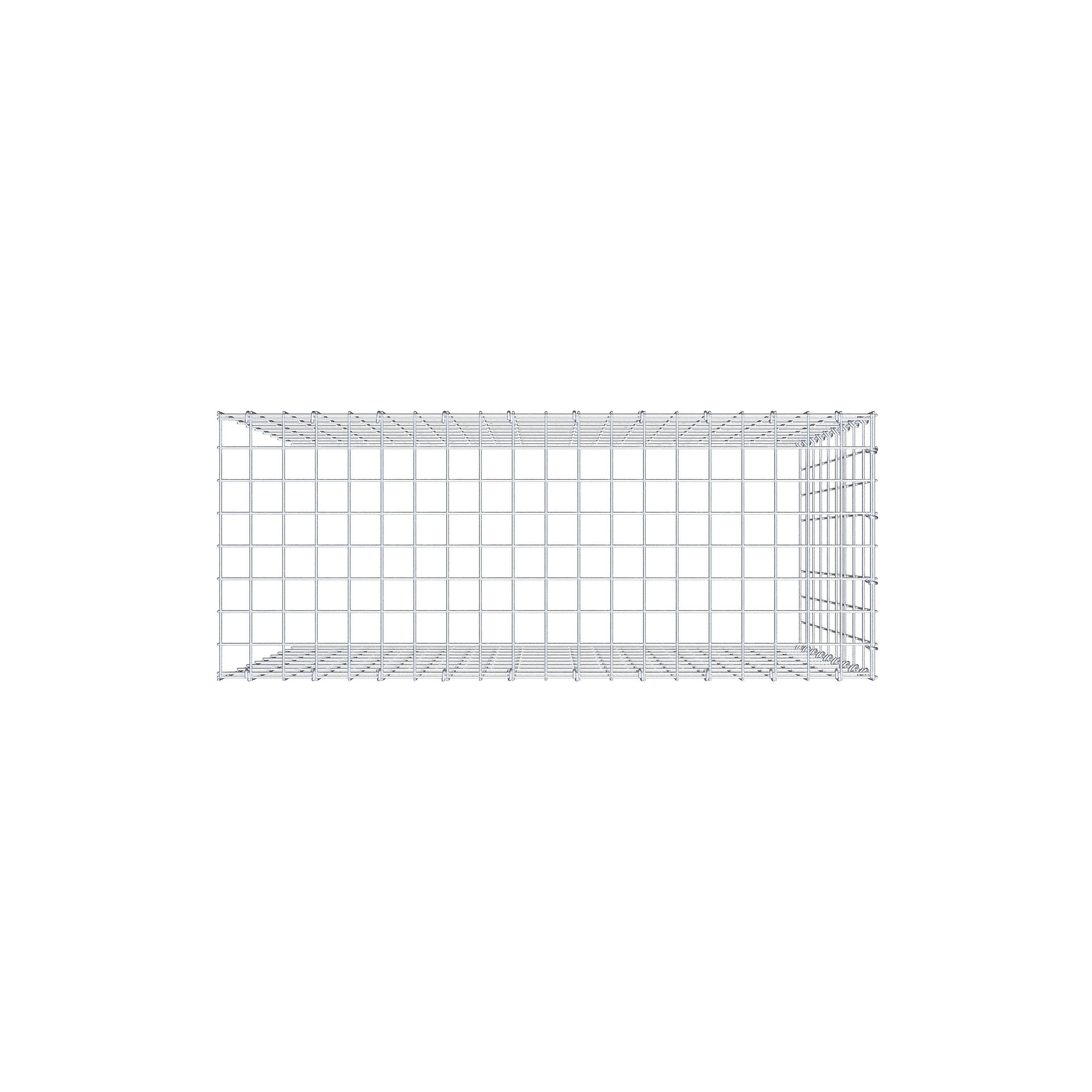 Gavión adicional tipo 4 100 cm x 90 cm x 40 cm (L x A x P), malla 5 cm x 10 cm, anillo en C