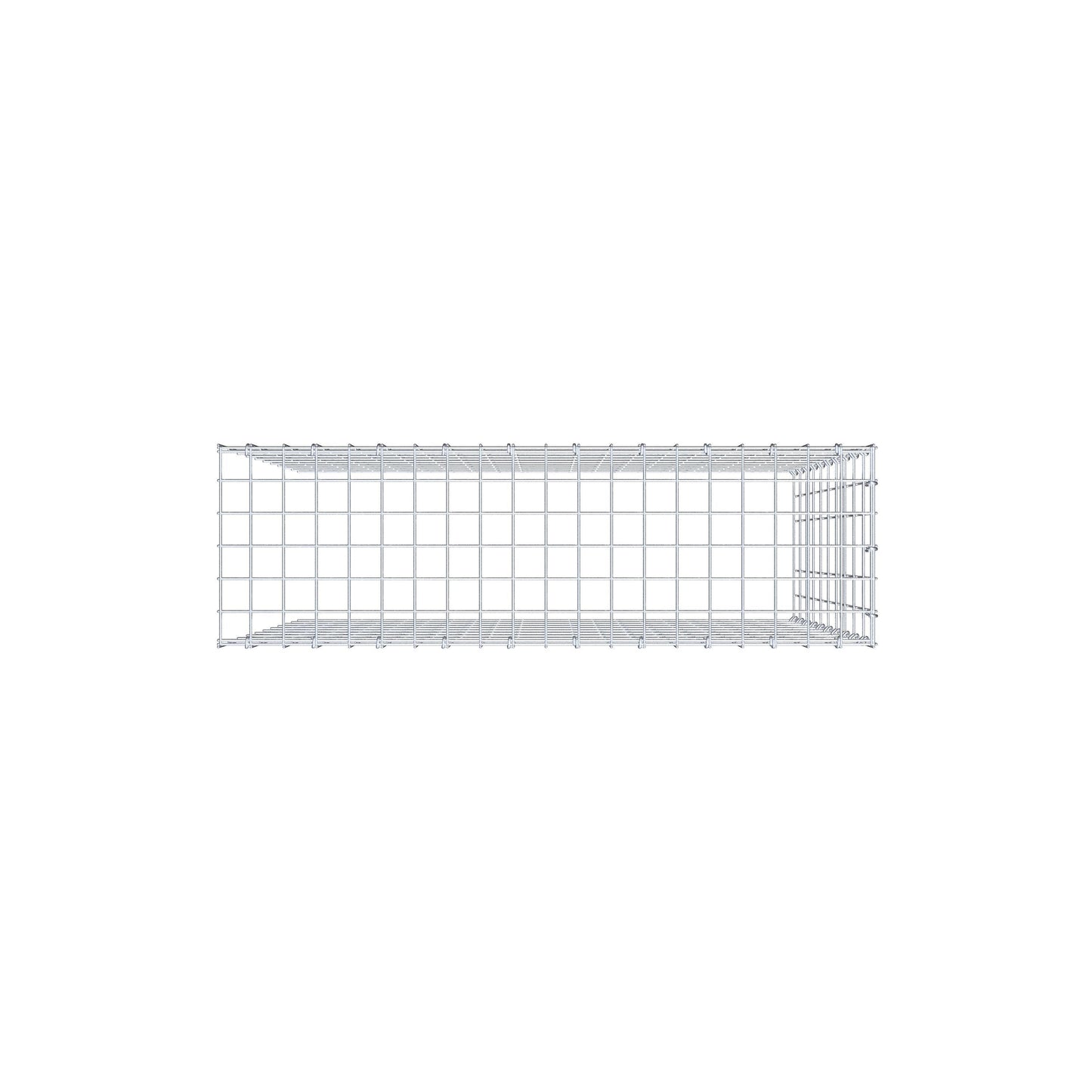 Mounted gabion type 4 100 cm x 100 cm x 30 cm (L x H x D), mesh size 5 cm x 10 cm, C-ring