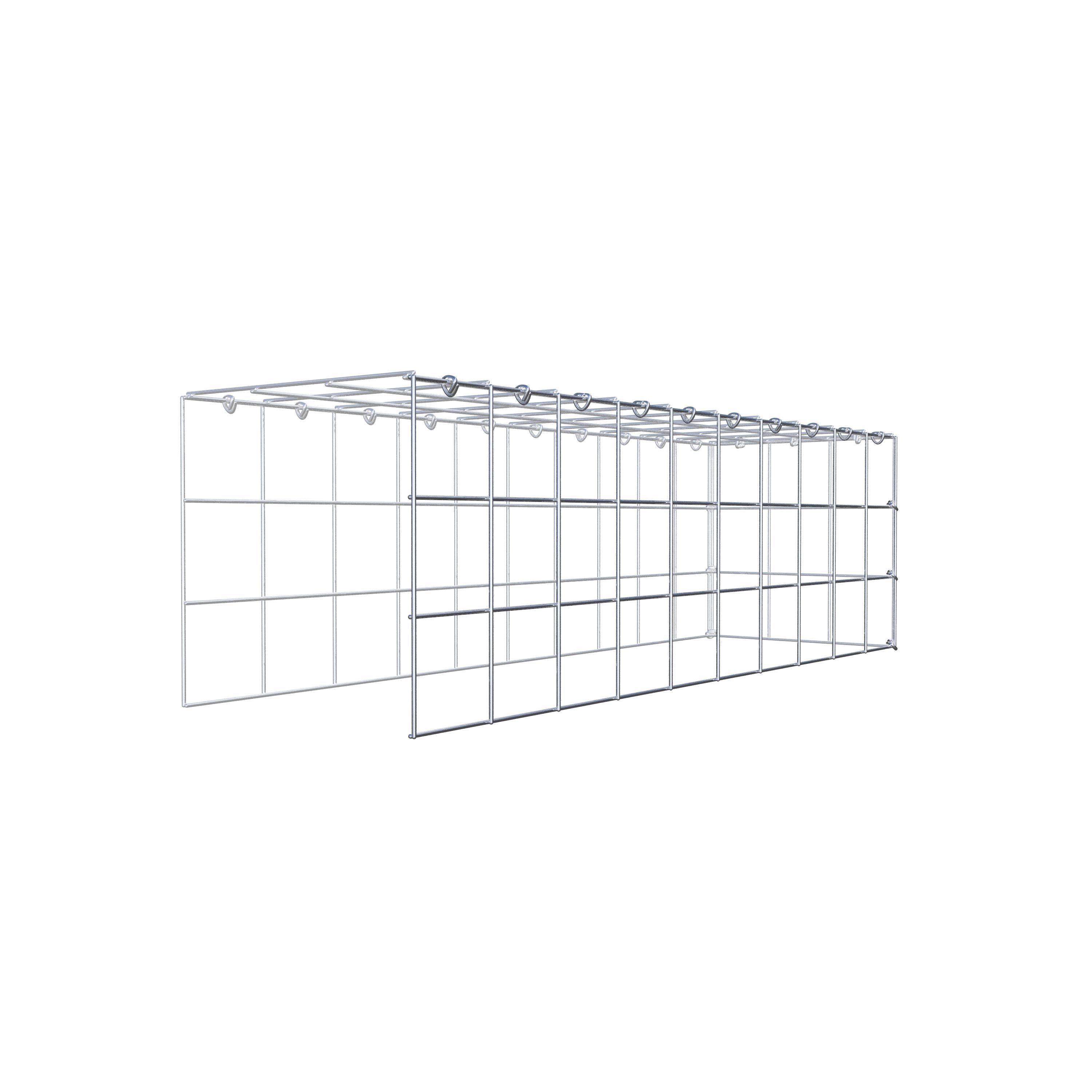 Gabião Tipo 4 100 cm x 30 cm x 30 cm (C x A x P), malhagem 10 cm x 10 cm, anel C