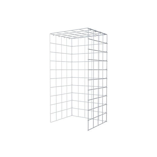 Monteret gabion type 4 100 cm x 40 cm x 50 cm (L x H x D), maskestørrelse 10 cm x 10 cm, C-ring