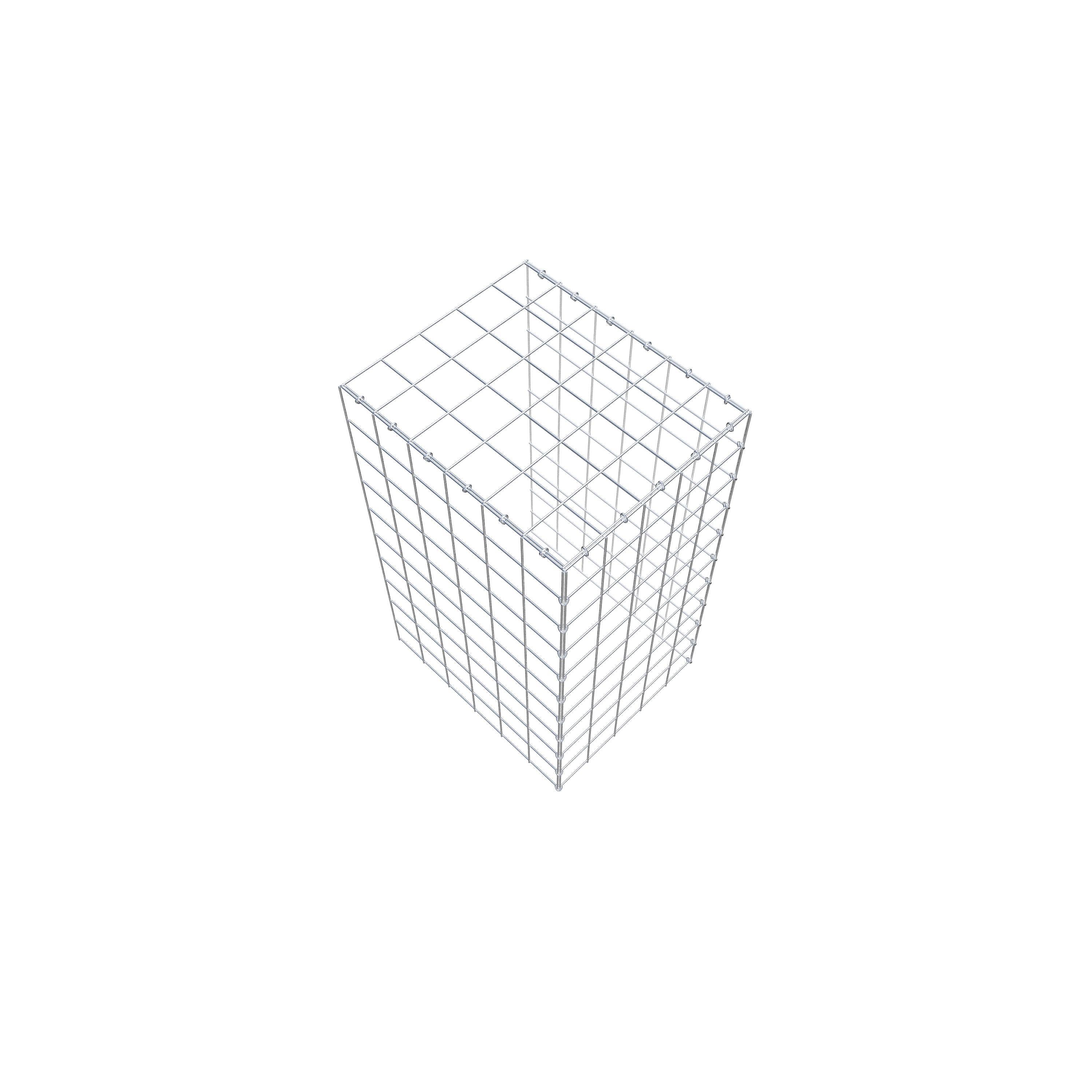 Fourche rapportée type 4 100 cm x 60 cm x 50 cm (L x H x P), mailles 10 cm x 10 cm, anneau C