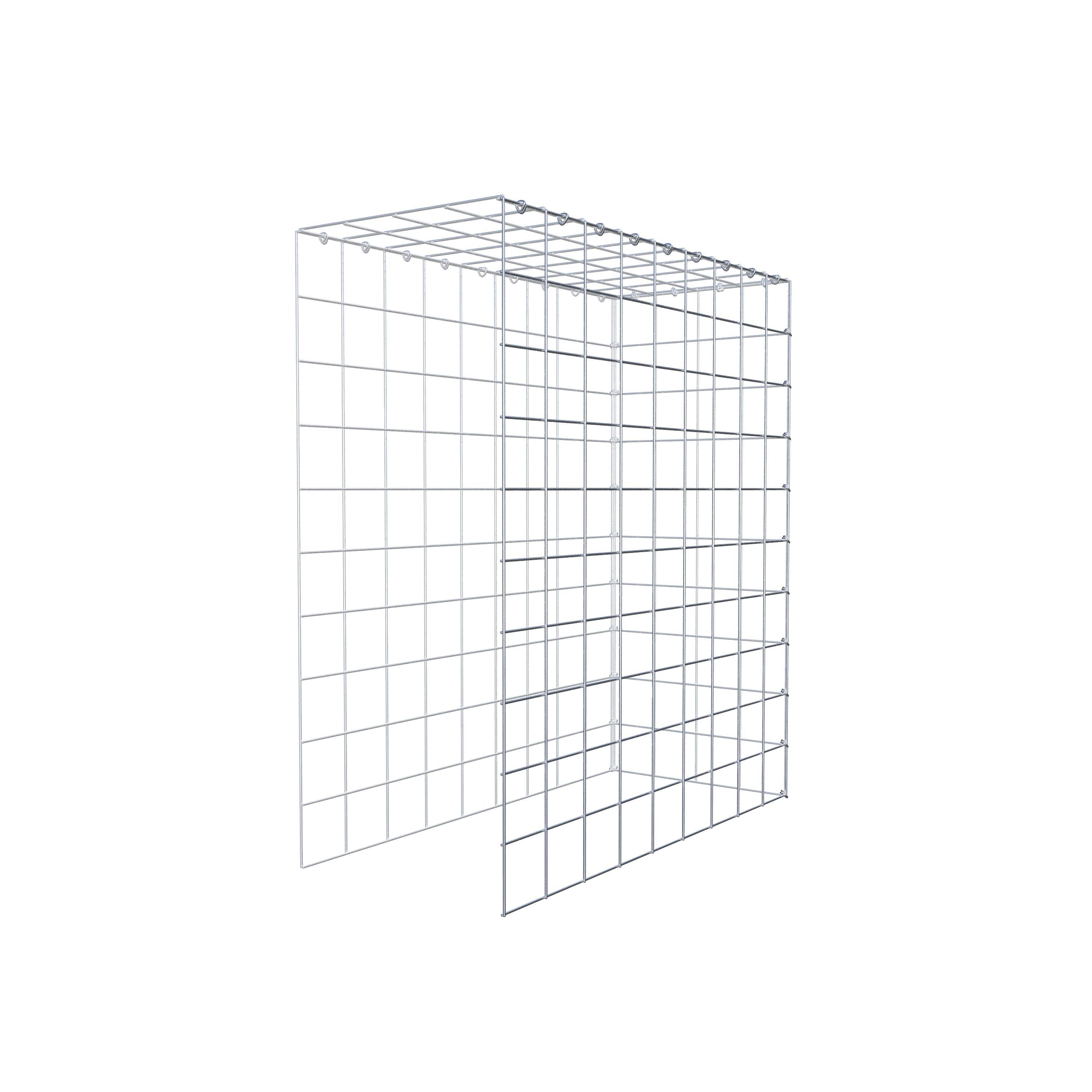 Monteret gabion type 4 100 cm x 90 cm x 40 cm (L x H x D), maskestørrelse 10 cm x 10 cm, C-ring