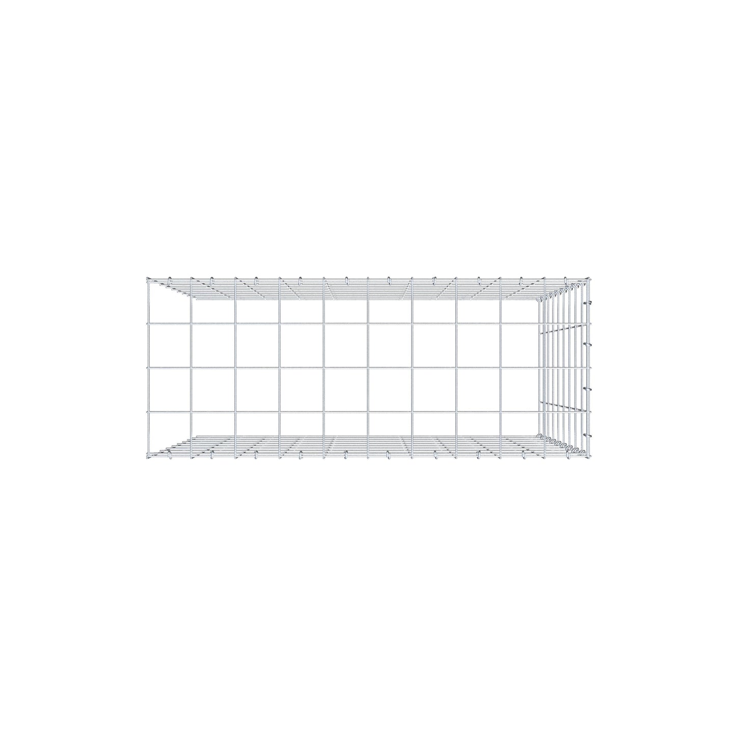 Extra gabion typ 4 100 cm x 90 cm x 40 cm (L x H x D), maskstorlek 10 cm x 10 cm, C-ring