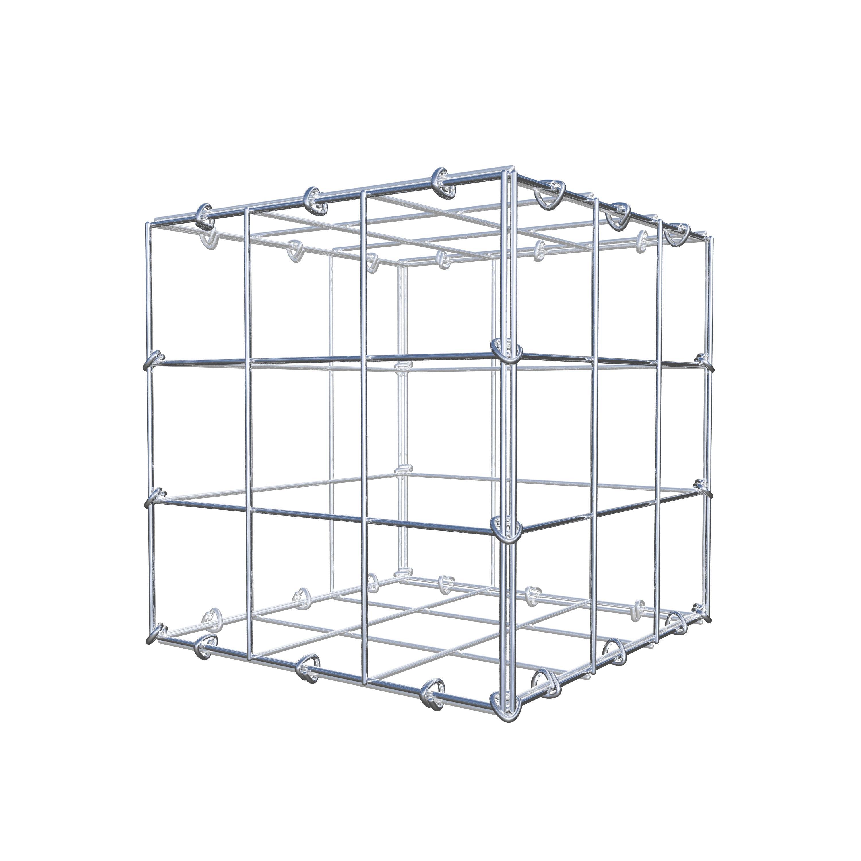 Gabion 30 cm x 30 cm x 30 cm (L x H x D), maskstorlek 10 cm x 10 cm, C-ring