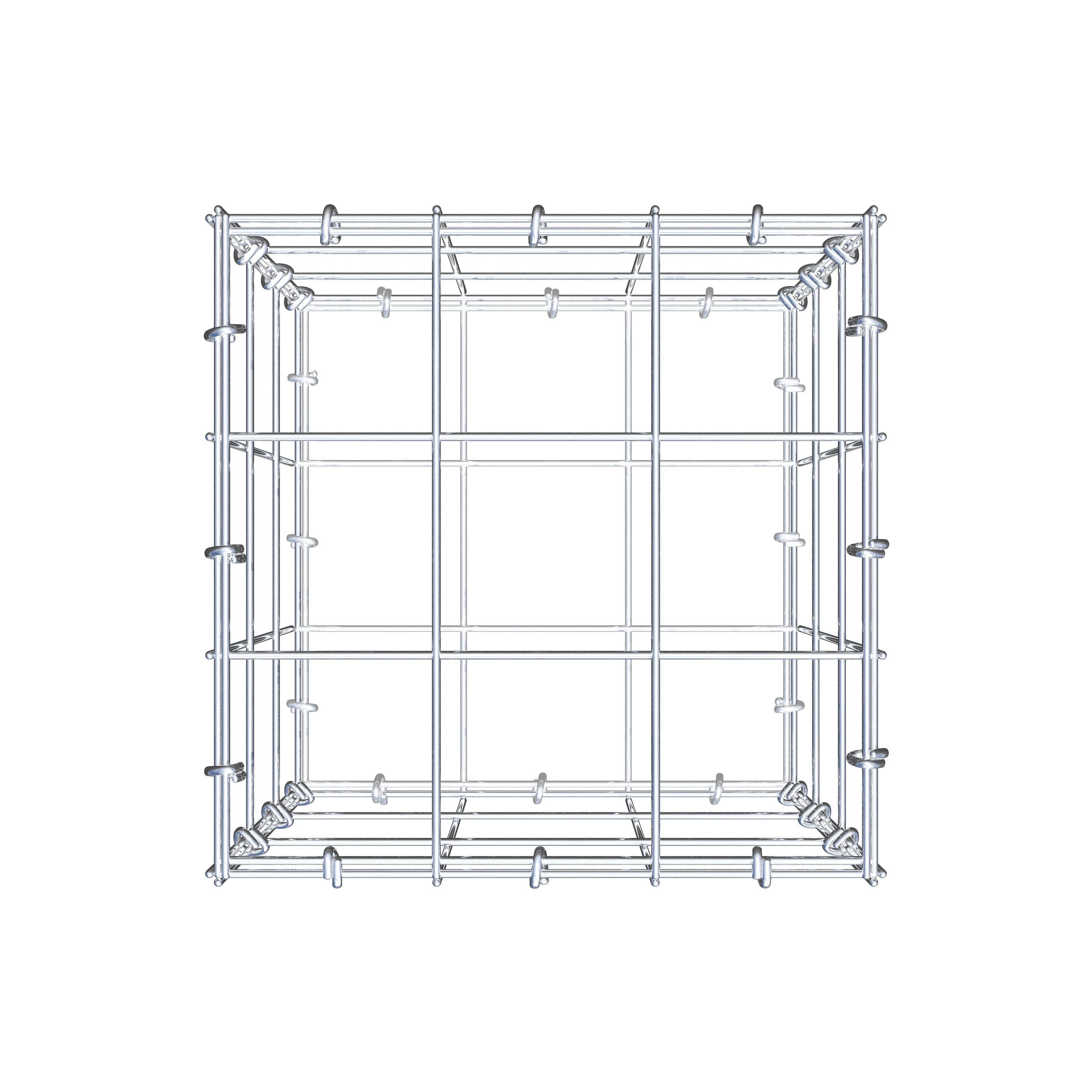 Gabion 30 cm x 30 cm x 30 cm (L x H x D), maskstorlek 10 cm x 10 cm, C-ring