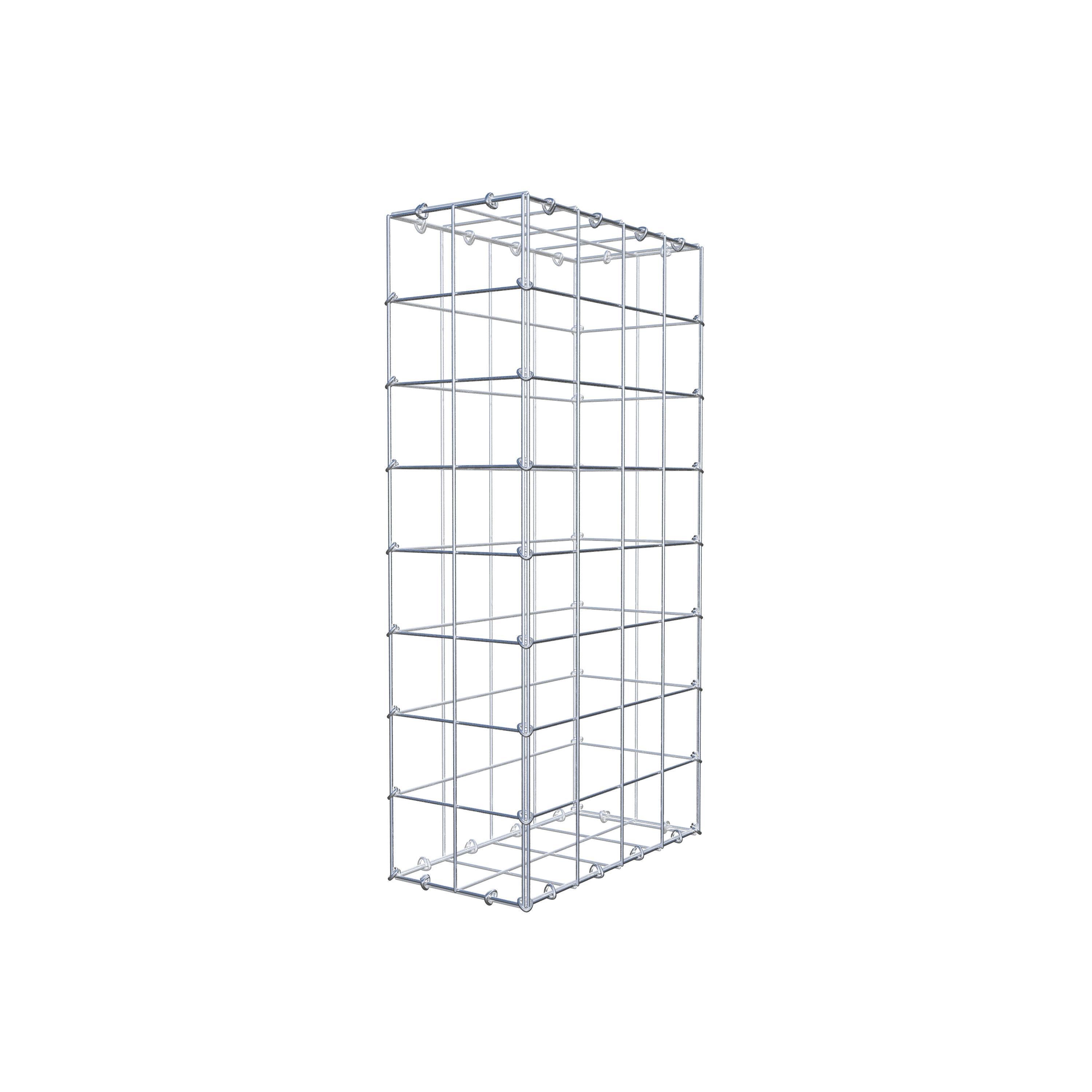 Gabion 80 cm x 40 cm x 20 cm (L x H x D), maskstorlek 10 cm x 10 cm, C-ring
