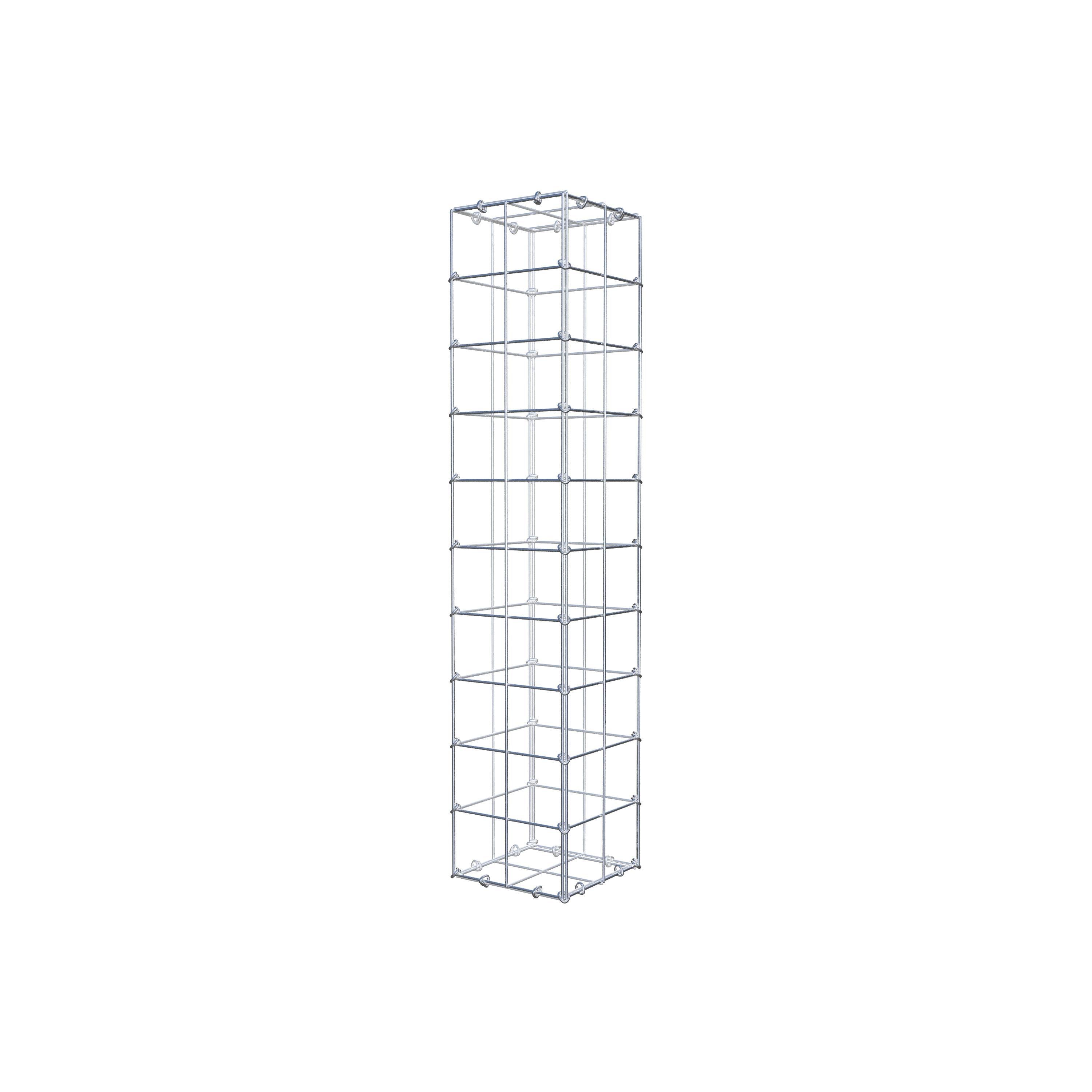 Gabion 100 cm x 20 cm x 20 cm (L x H x D), maskstorlek 10 cm x 10 cm, C-ring