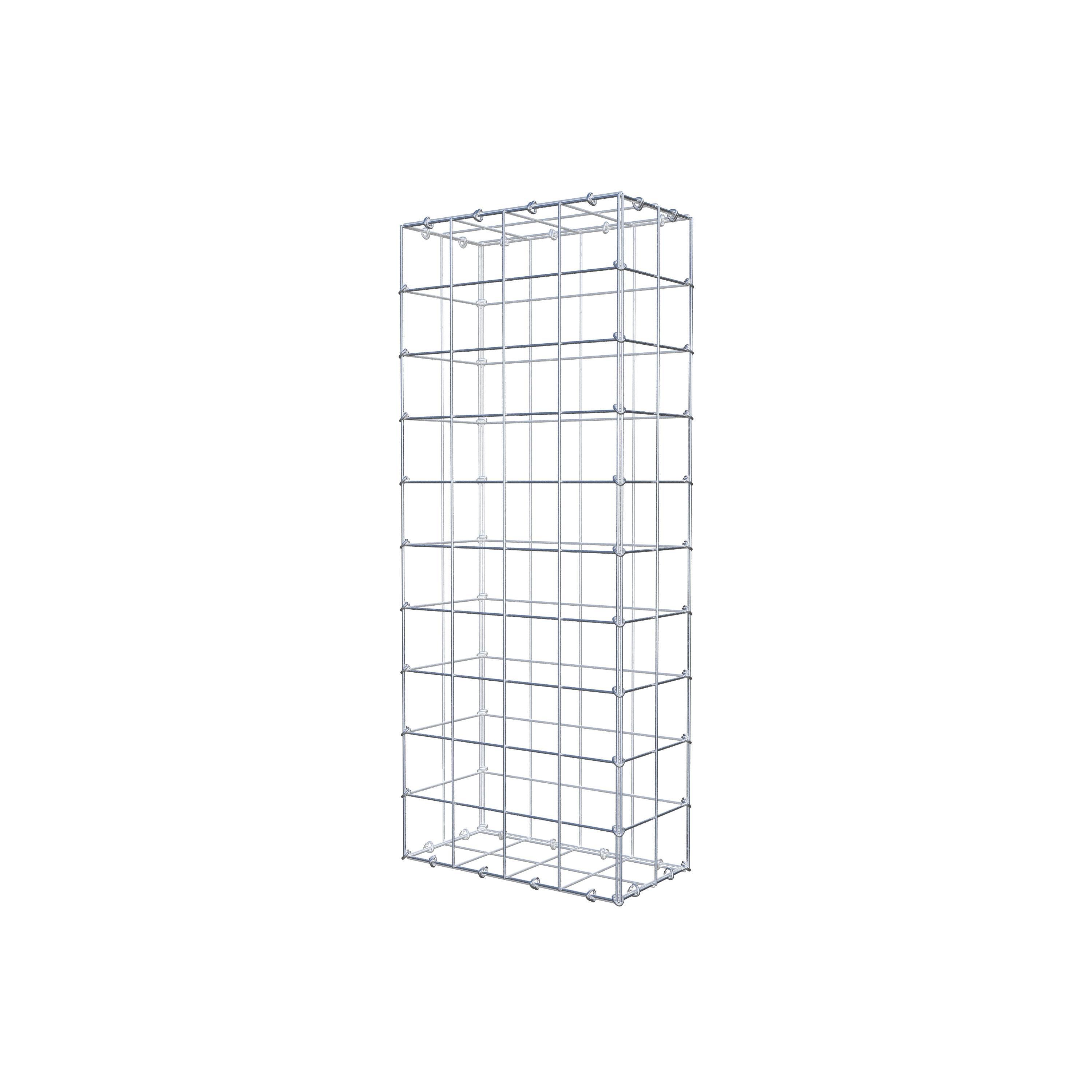 Gabion 100 cm x 20 cm x 40 cm (L x H x P), mailles 10 cm x 10 cm, anneau en C