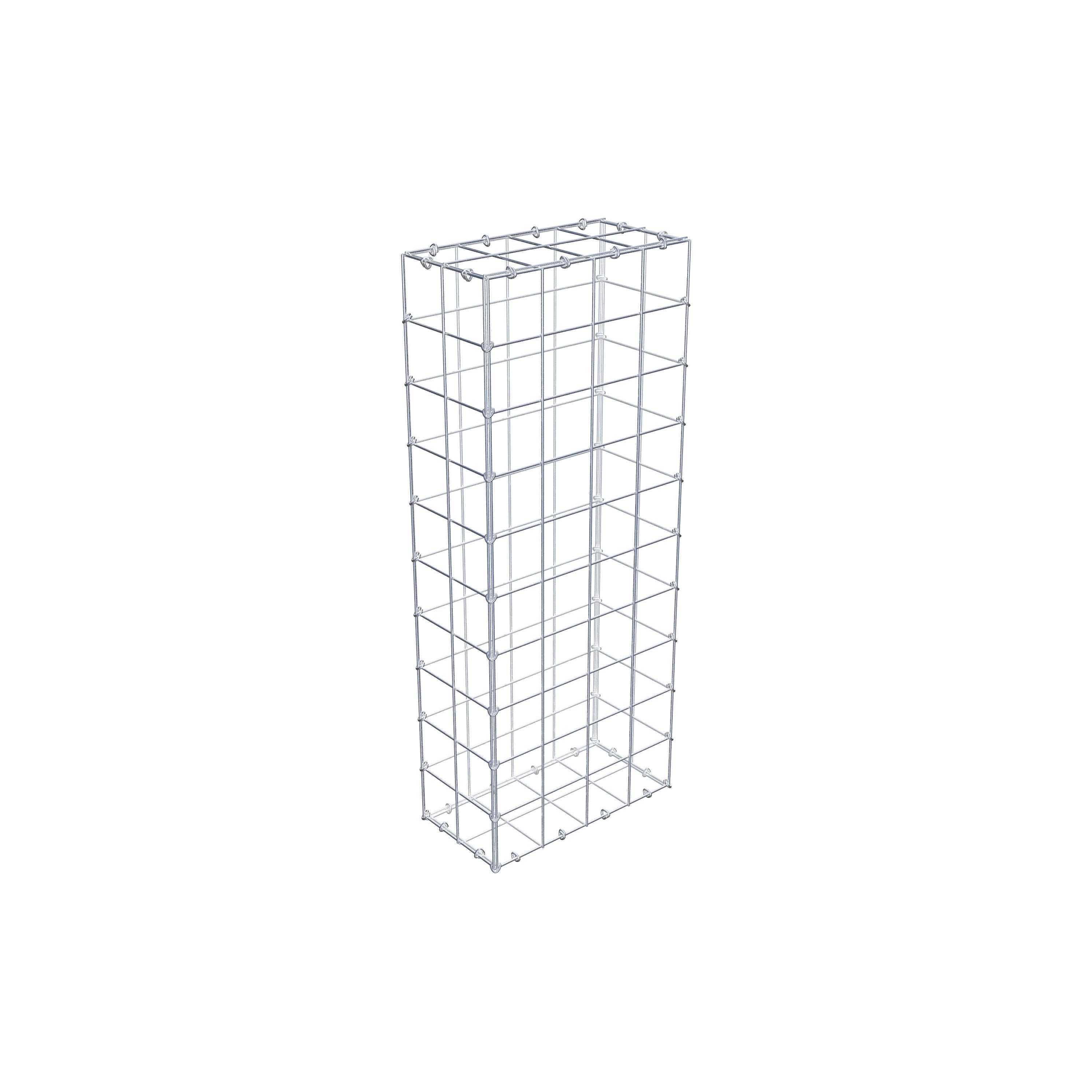 Gabion 100 cm x 20 cm x 40 cm (L x H x P), mailles 10 cm x 10 cm, anneau en C