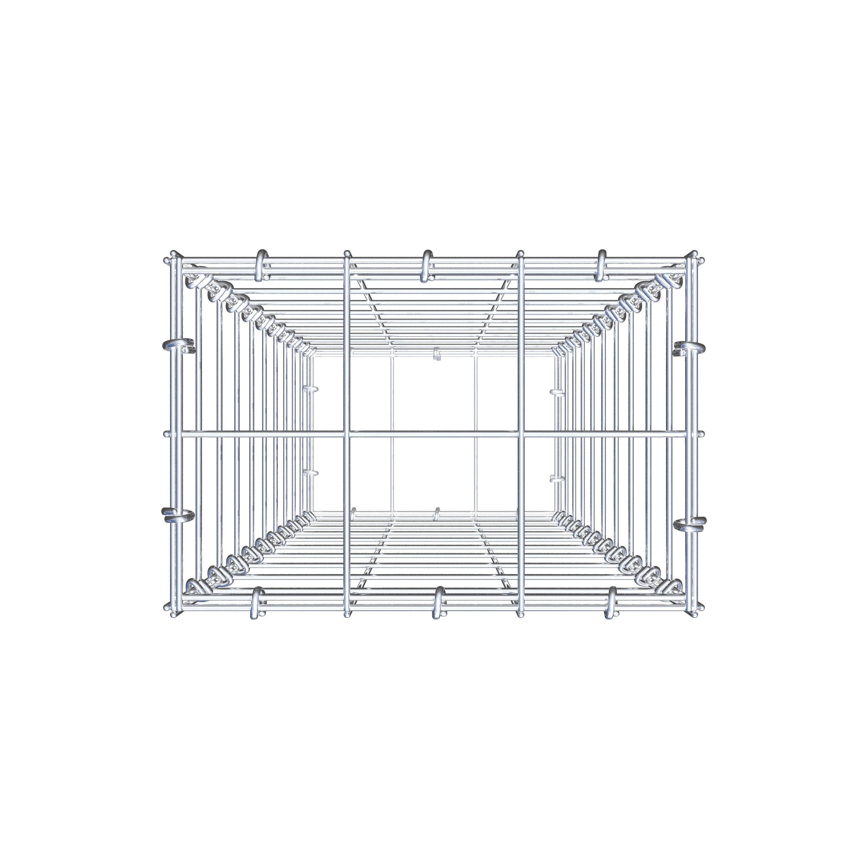 Gabion 100 cm x 30 cm x 20 cm (L x H x D), maskstorlek 10 cm x 10 cm, C-ring
