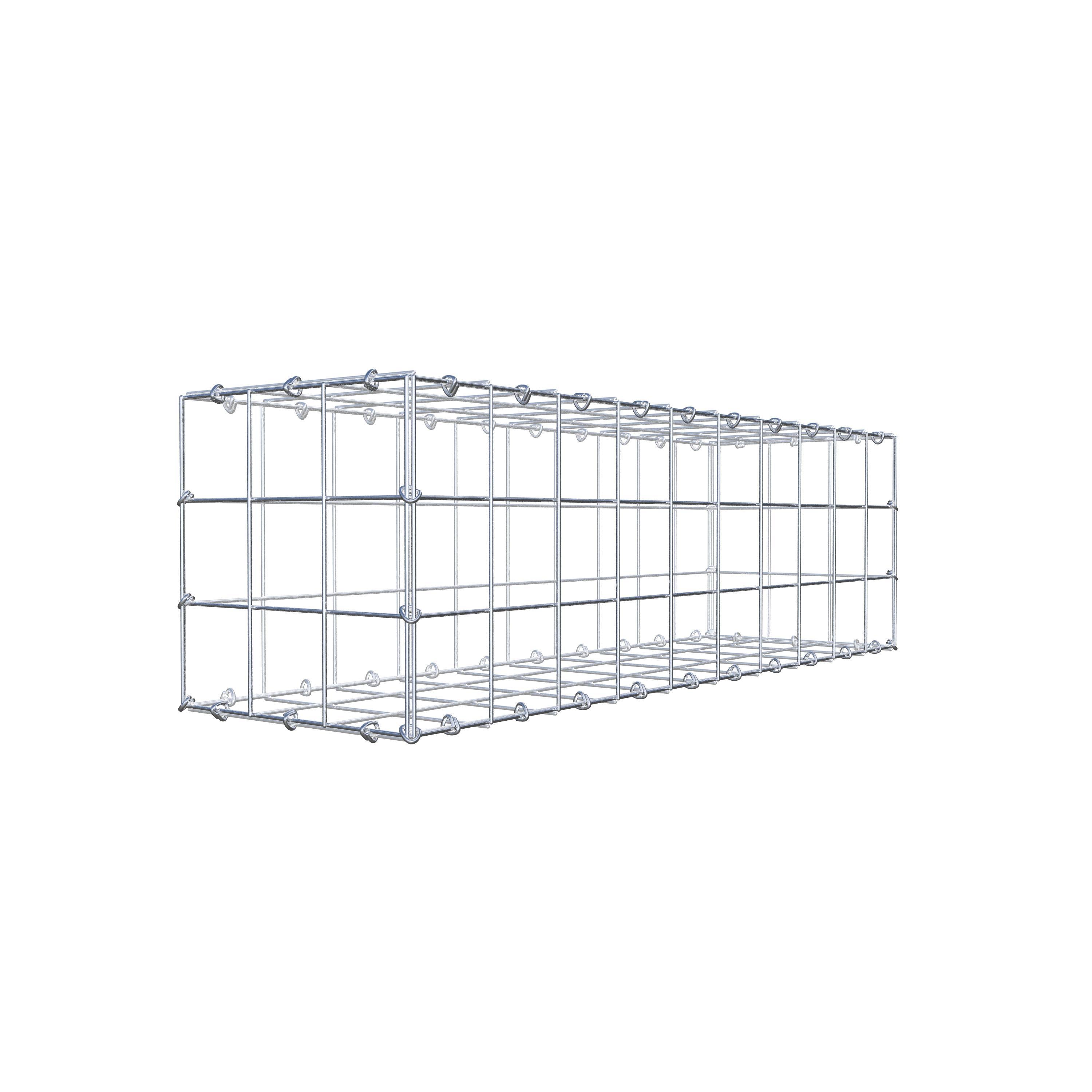 Gabbione 100 cm x 30 cm x 30 cm (L x H x P), maglia 10 cm x 10 cm, anello a C