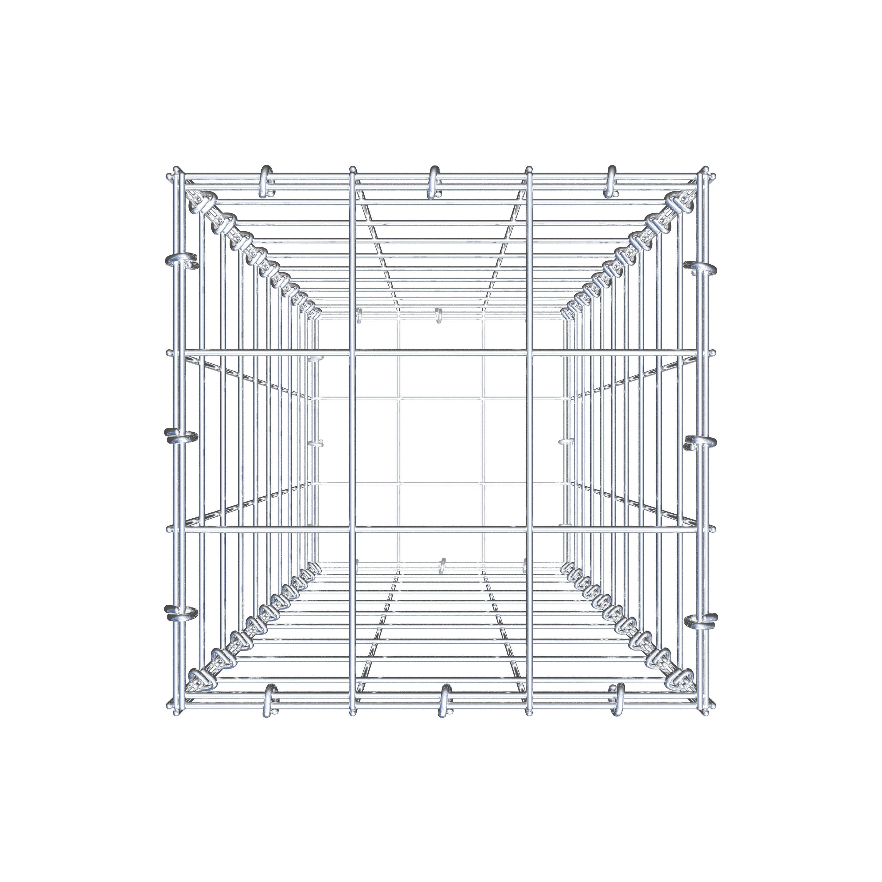 Gabbione 100 cm x 30 cm x 30 cm (L x H x P), maglia 10 cm x 10 cm, anello a C
