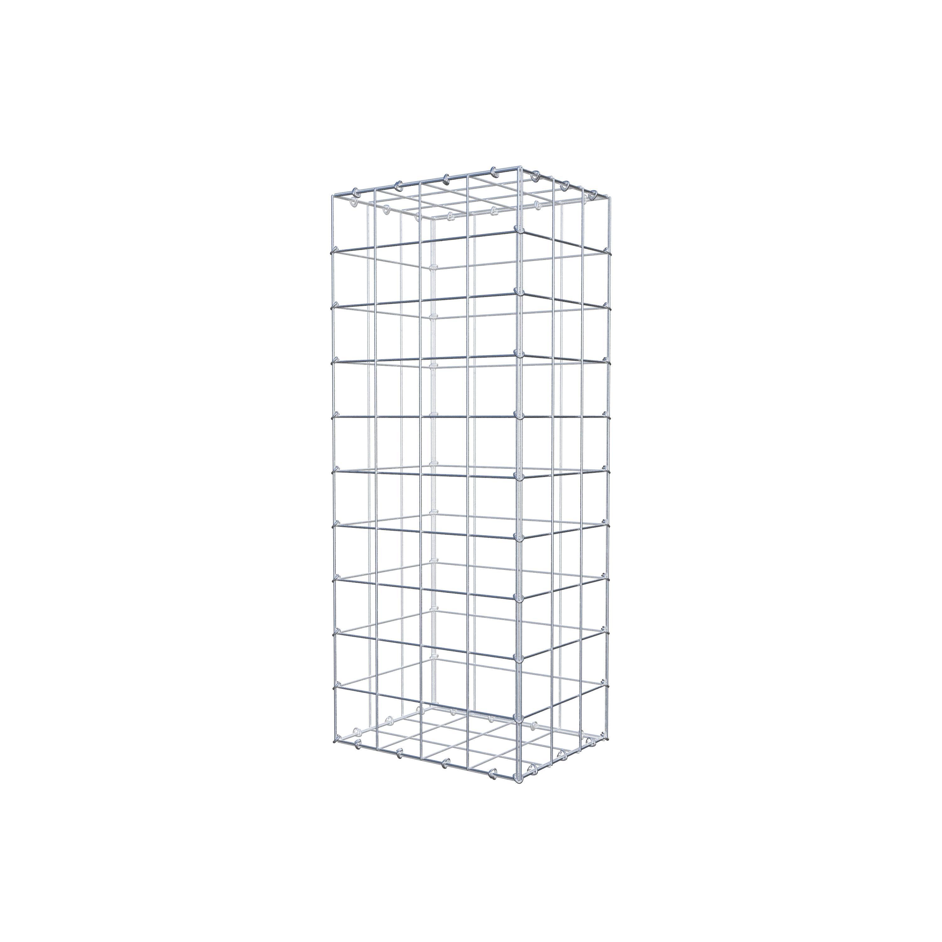 Gabion 100 cm x 30 cm x 40 cm (L x H x D), maskstorlek 10 cm x 10 cm, C-ring