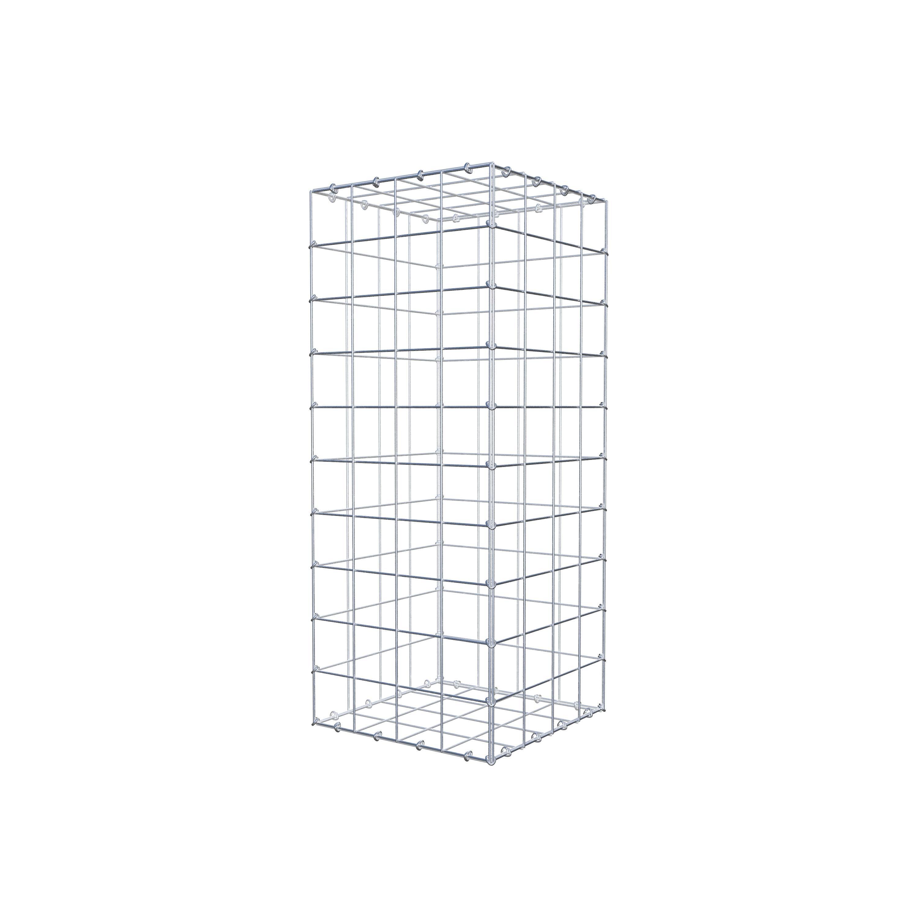 Gabion 100 cm x 40 cm x 40 cm (L x H x D), maskstorlek 10 cm x 10 cm, C-ring