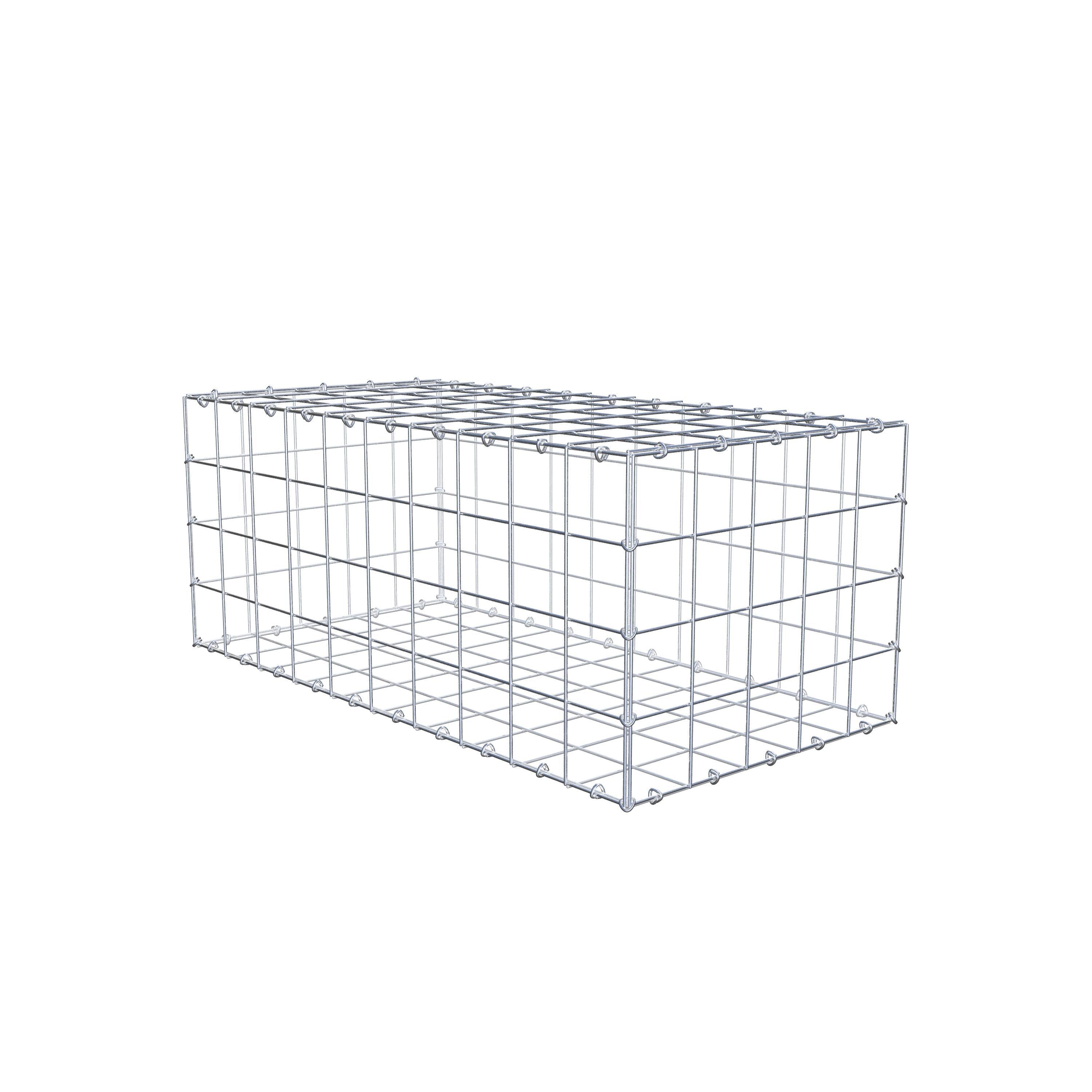 Gabion 100 cm x 40 cm x 50 cm (L x H x D), maskstorlek 10 cm x 10 cm, C-ring