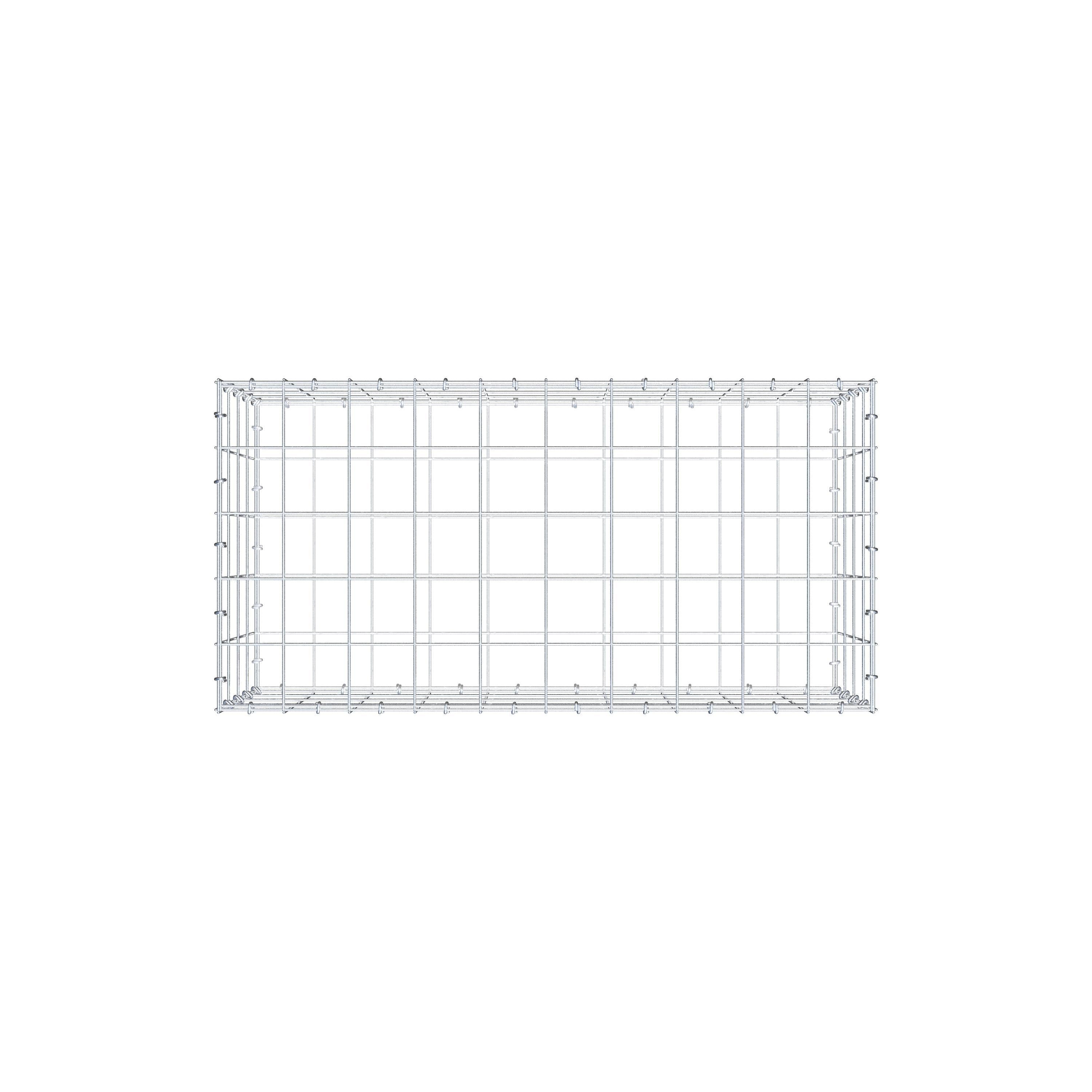 Gabion 100 cm x 40 cm x 50 cm (L x H x D), maskstorlek 10 cm x 10 cm, C-ring