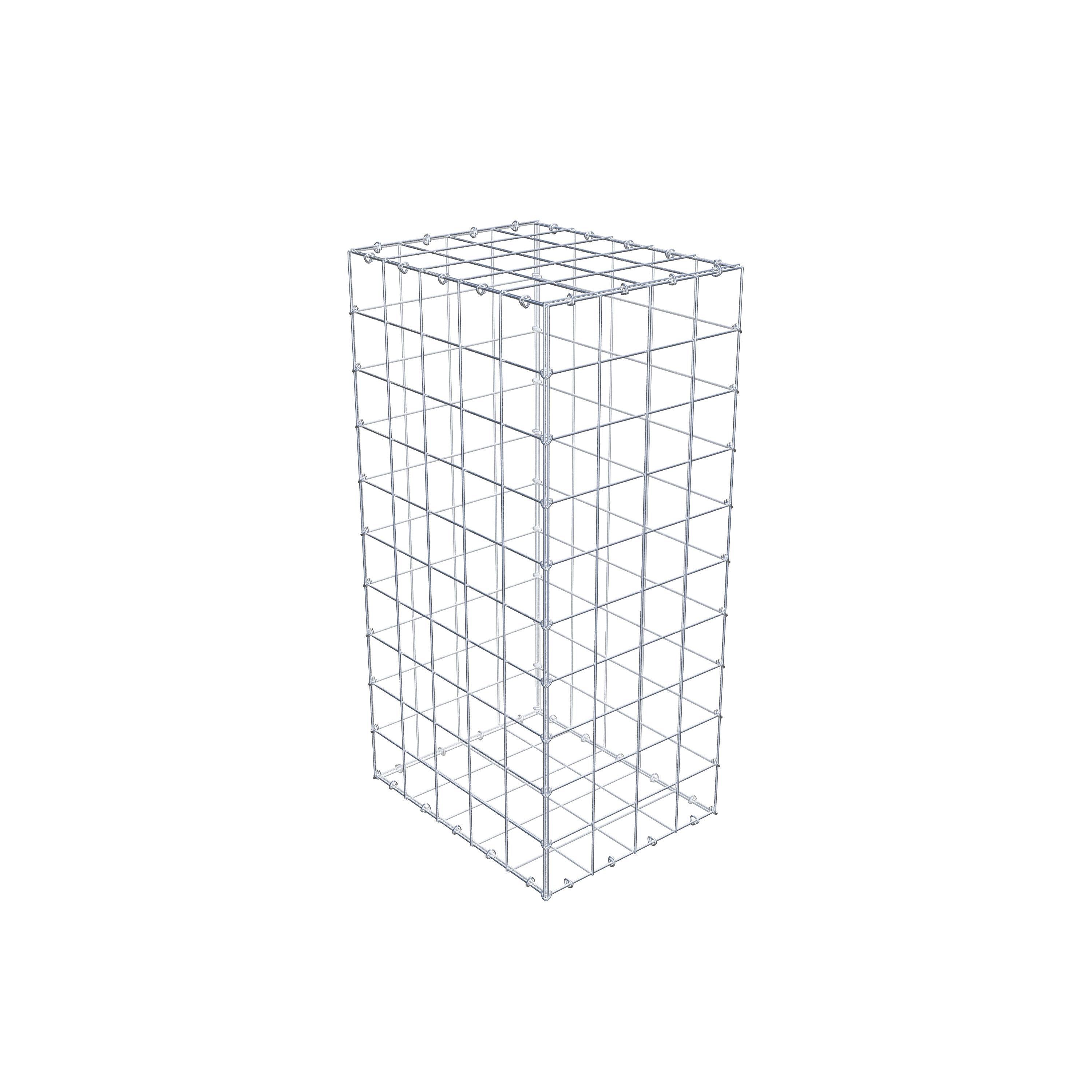 Gabion 100 cm x 50 cm x 40 cm (L x H x D), maskstorlek 10 cm x 10 cm, C-ring