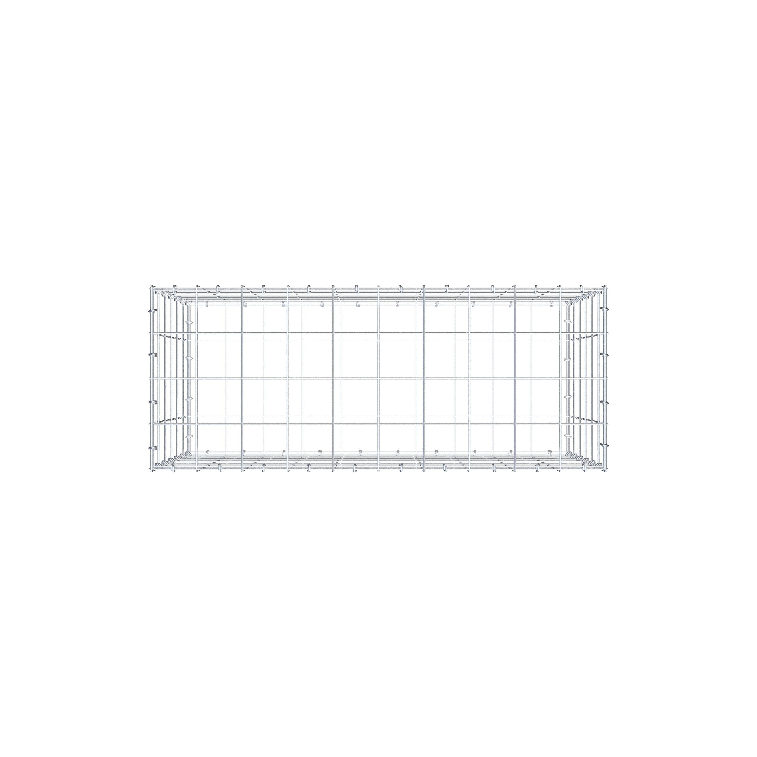 Gabion 100 cm x 60 cm x 40 cm (L x H x D), maskstorlek 10 cm x 10 cm, C-ring