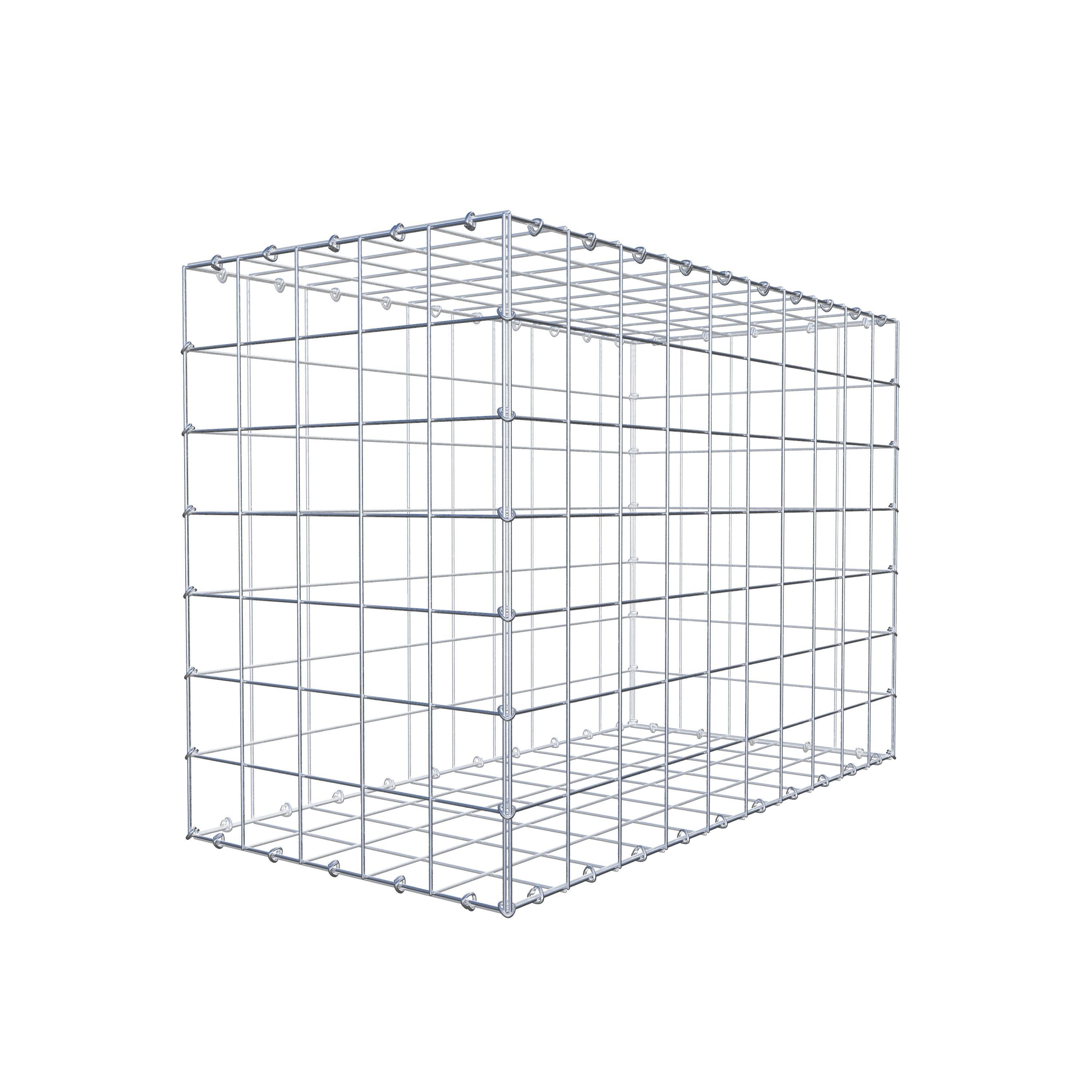 Gabion 100 cm x 70 cm x 50 cm (L x H x D), maskstorlek 10 cm x 10 cm, C-ring