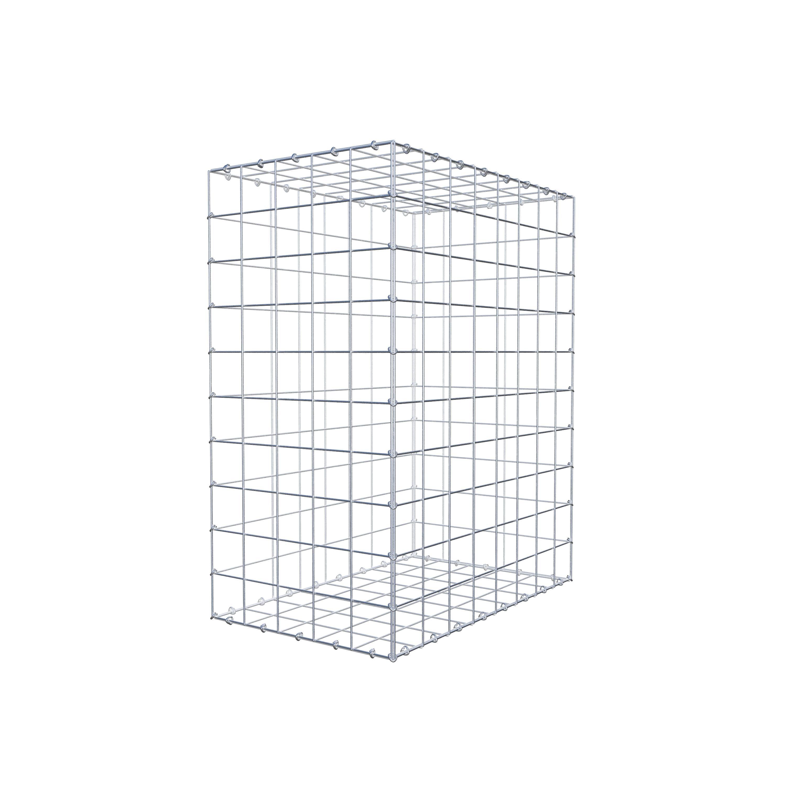 Gabion 100 cm x 80 cm x 50 cm (L x H x D), maskstorlek 10 cm x 10 cm, C-ring