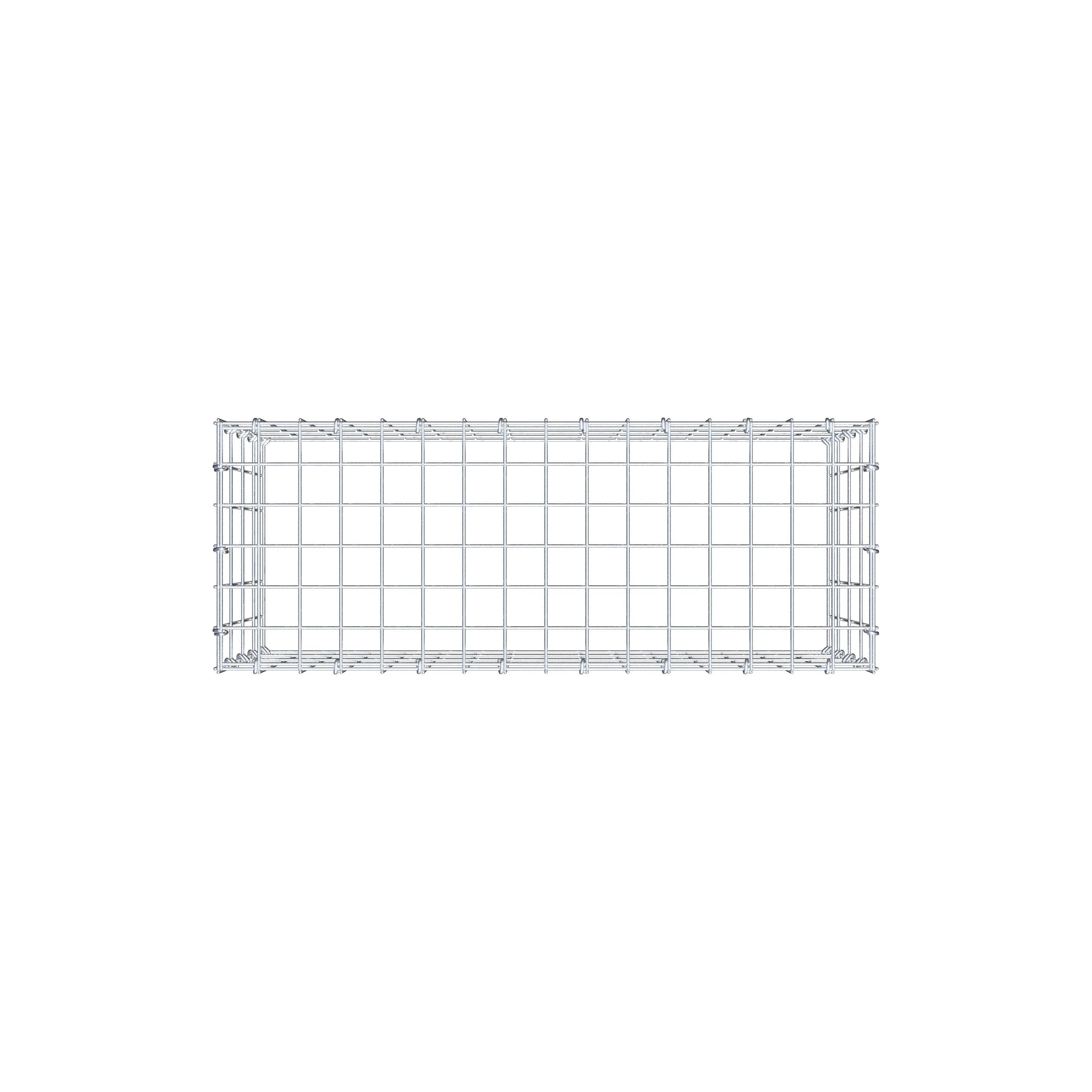 Monteret gabion type 3 80 cm x 40 cm x 30 cm (L x H x D), maskestørrelse 5 cm x 10 cm, C-ring