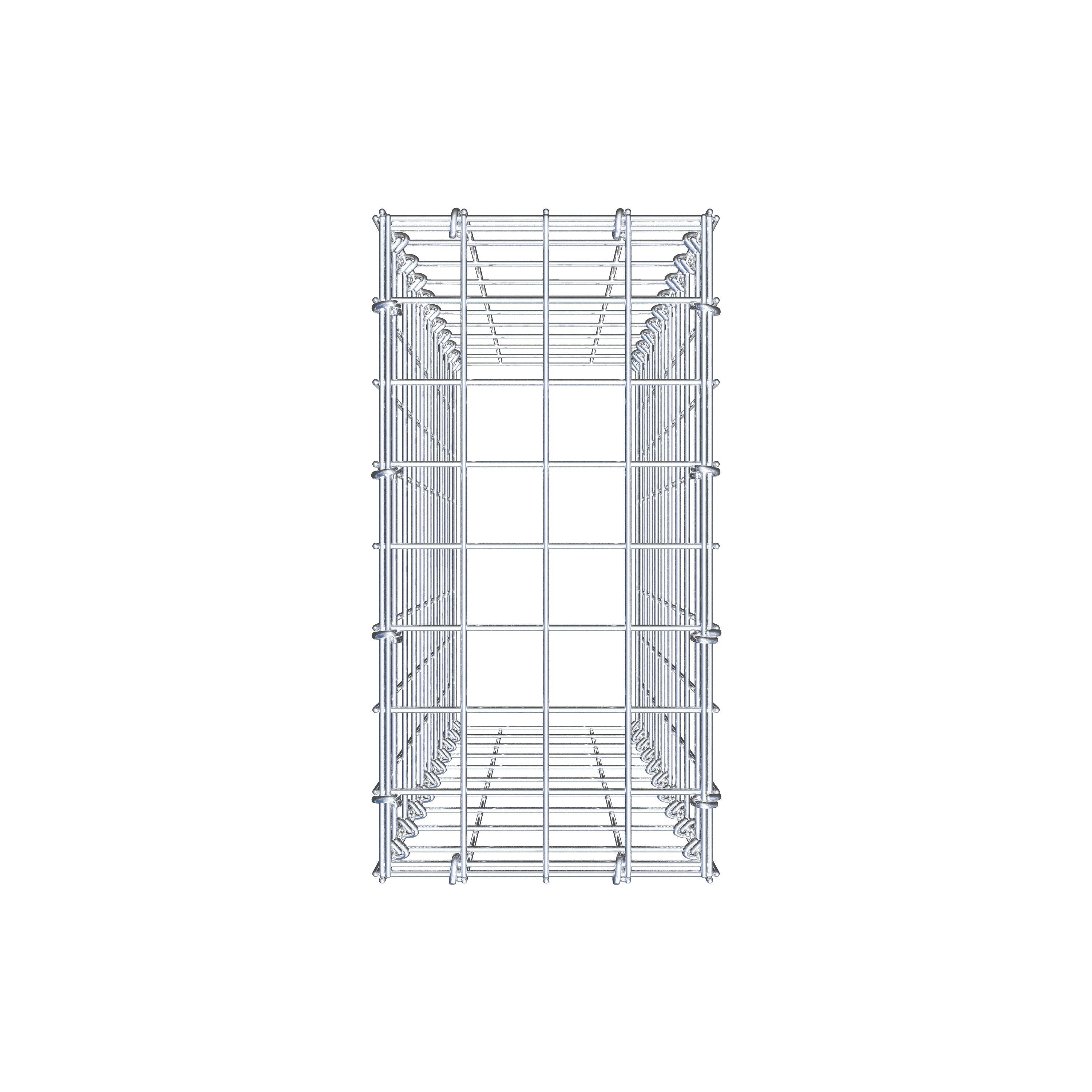 Monteret gabion type 3 100 cm x 20 cm x 40 cm (L x H x D), maskestørrelse 5 cm x 10 cm, C-ring