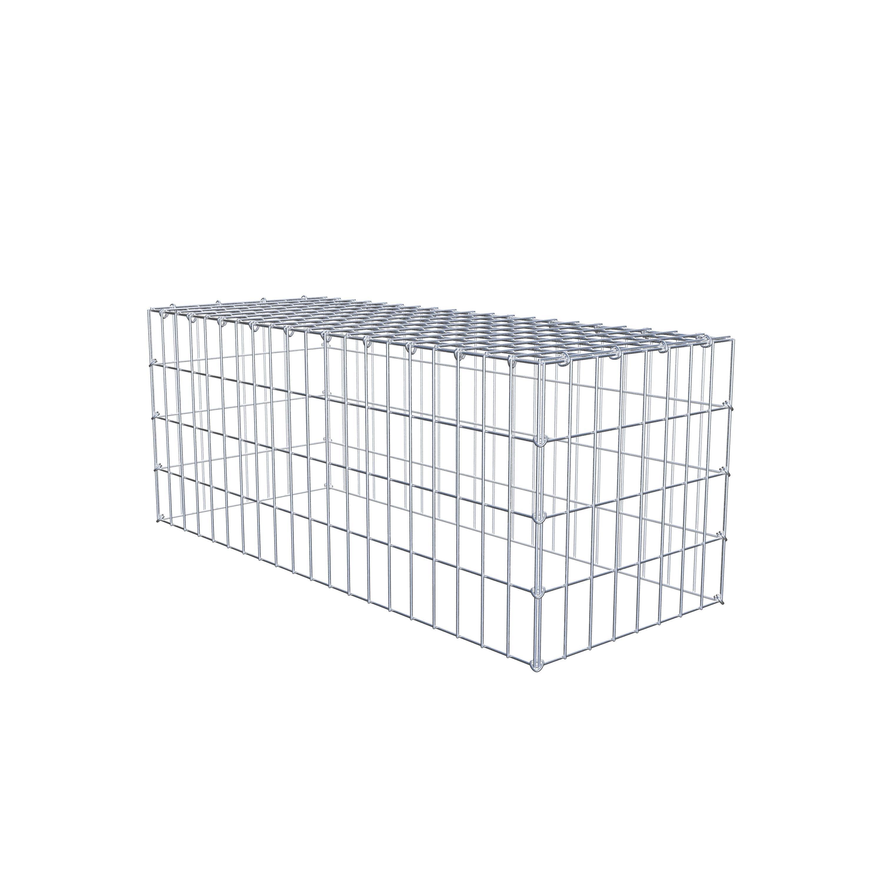 Monteret gabion type 3 100 cm x 40 cm x 40 cm (L x H x D), maskestørrelse 5 cm x 10 cm, C-ring