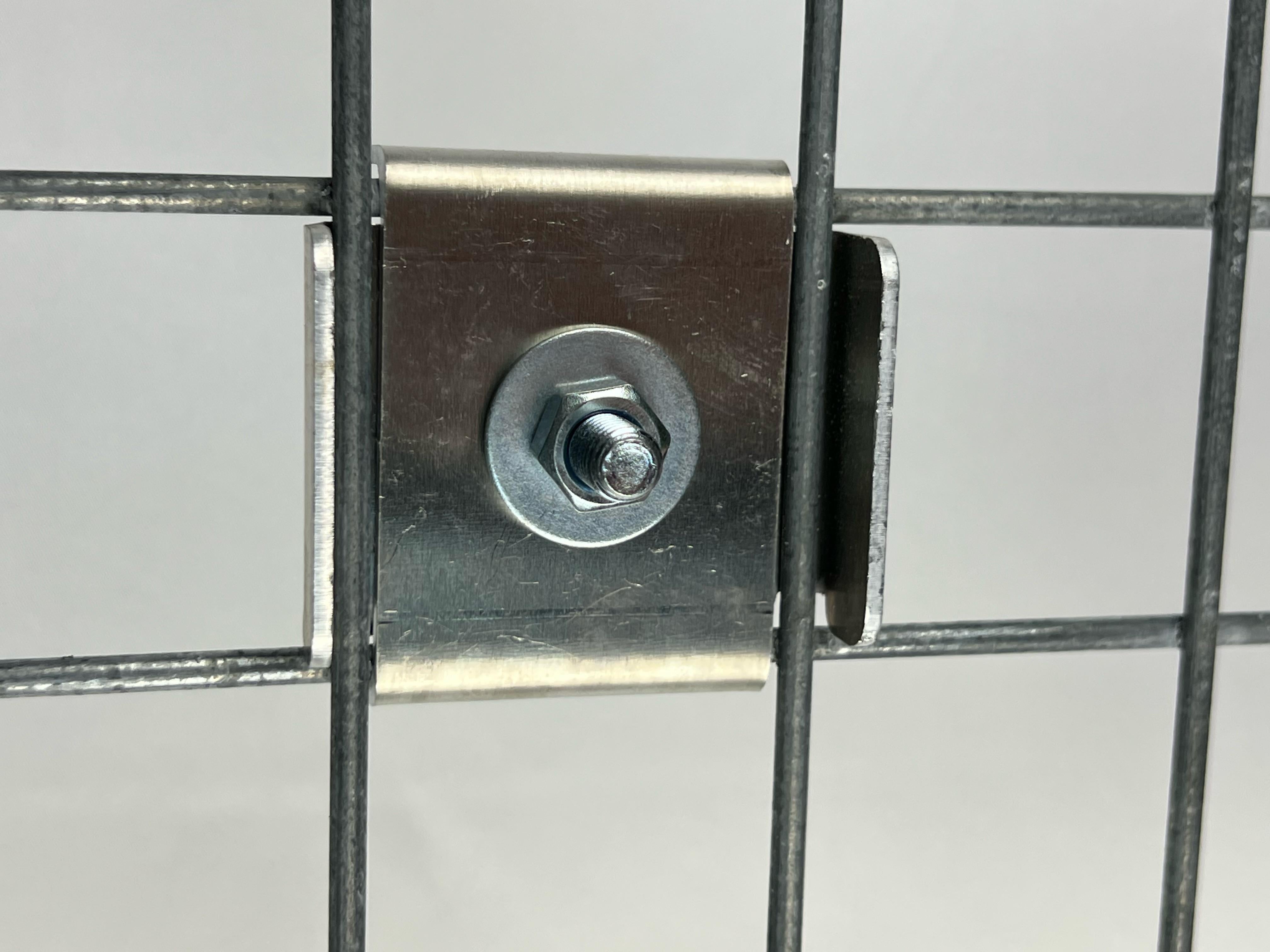 Conjunto de 2 grampos com suportes de cerca 5 x 5 suportes de cerca Gabião, alumínio