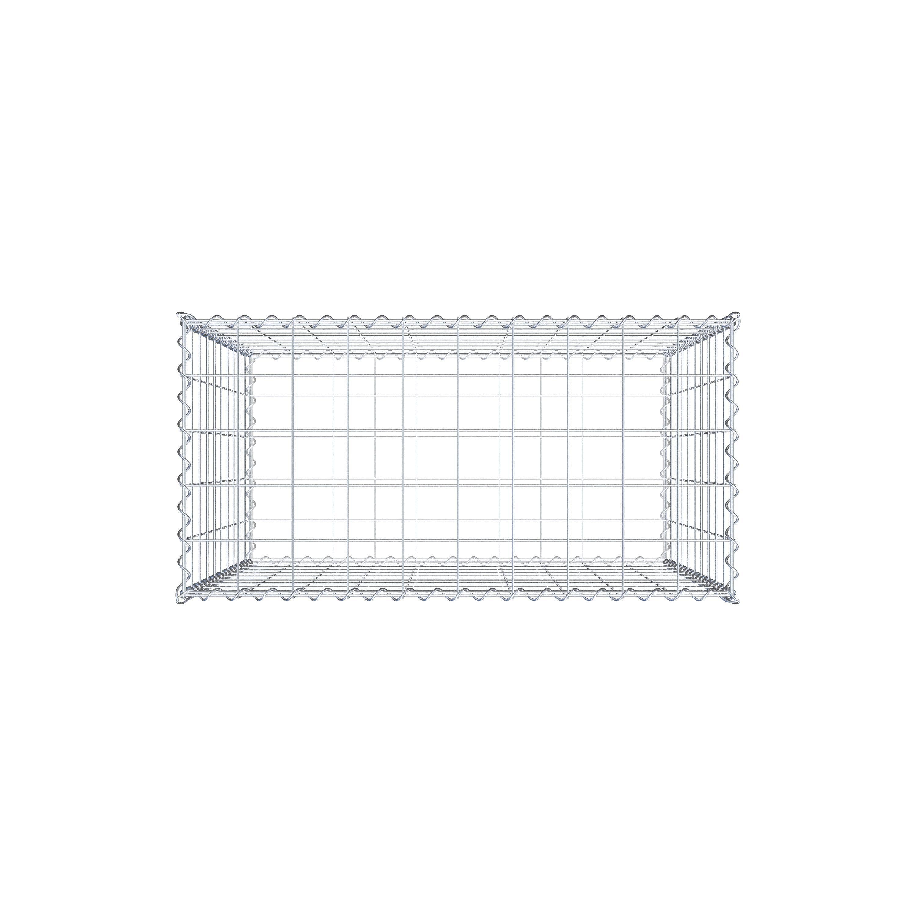 Set di 2 gabbioni 100 cm x 100 cm x 50 cm (L x H x P), maglia 10 x 10 cm, spirale