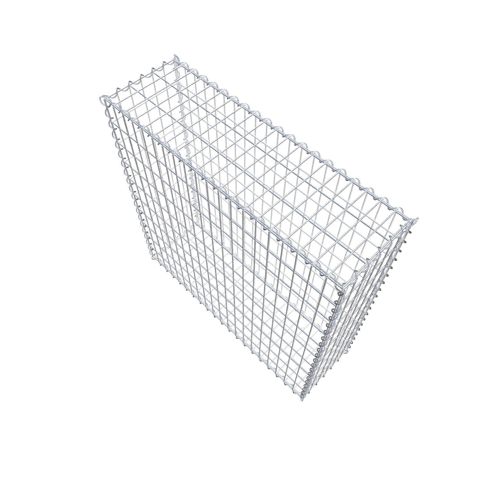 Sats med 2 gabioner 100 cm x 100 cm x 30 cm (L x H x D), maskstorlek 5 x 10 cm, spiral