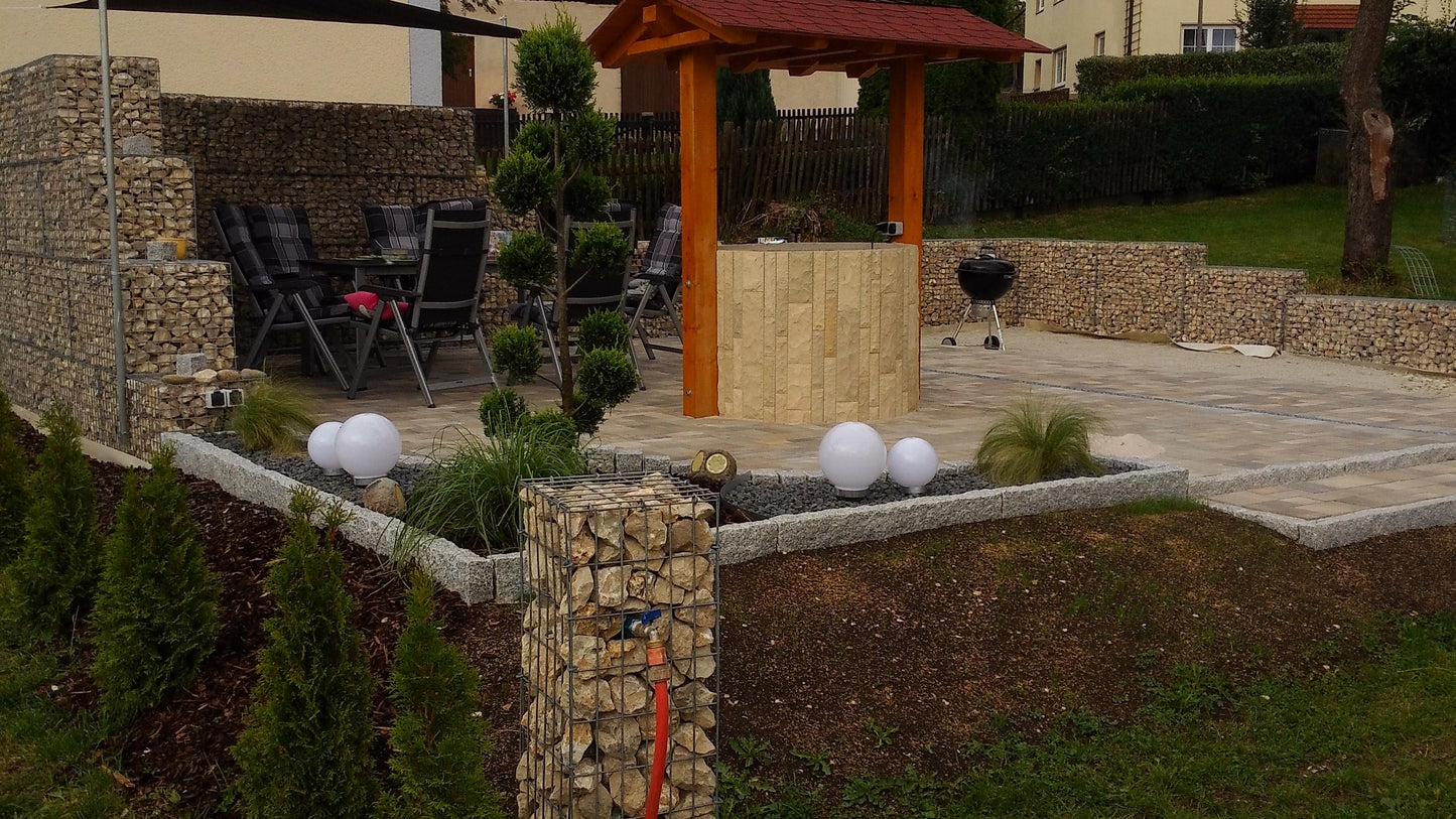 2er Set Gabionen 100 cm x 50 cm x 50 cm (L x H x T), Maschenweite 5 x 5 cm, Spirale