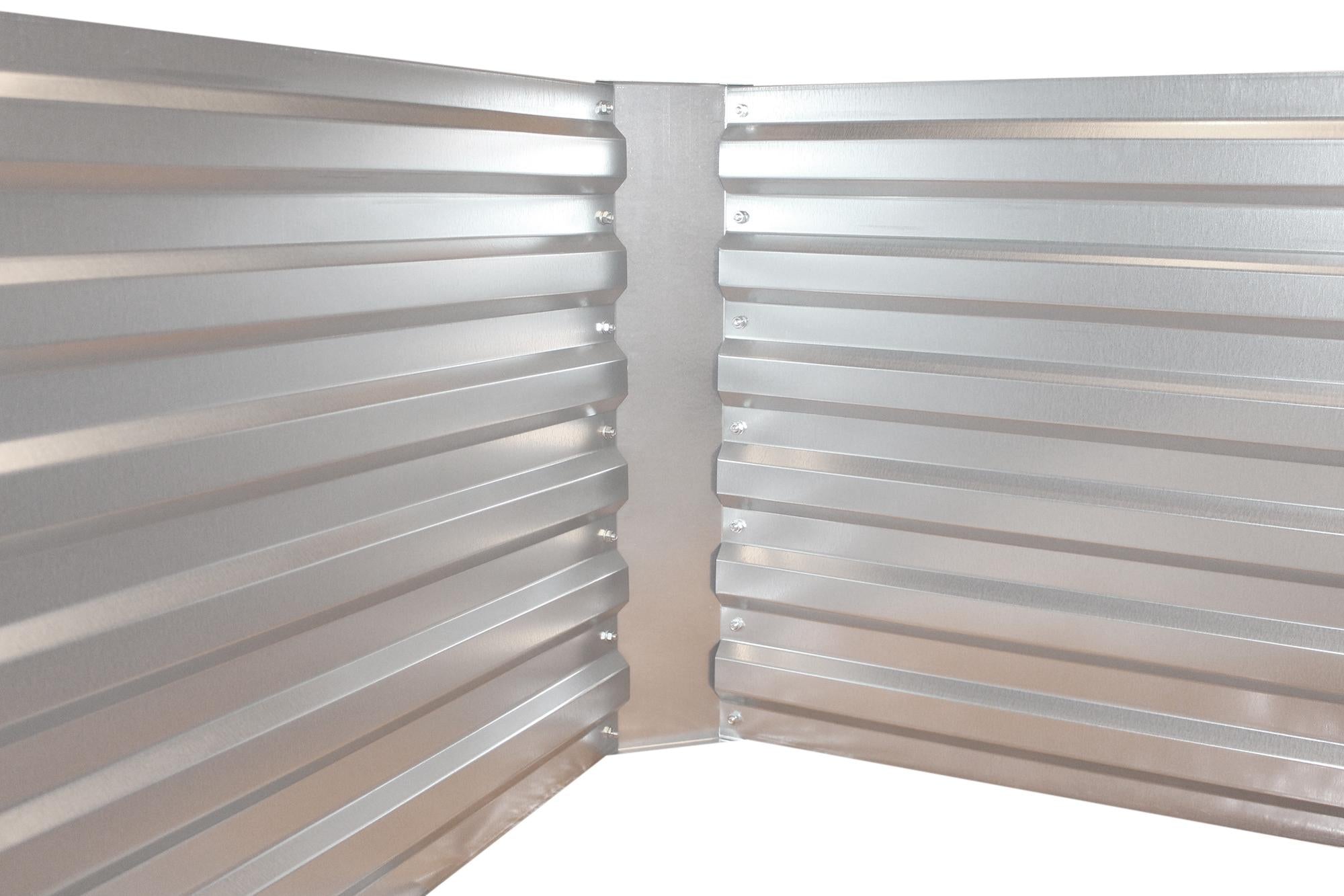 Lit surélevé en tôle galvanisée avec rehausse - Dimensions sans rehausse : 184 x 60 x 90 cm (L x H x P, dimensions de plantation)