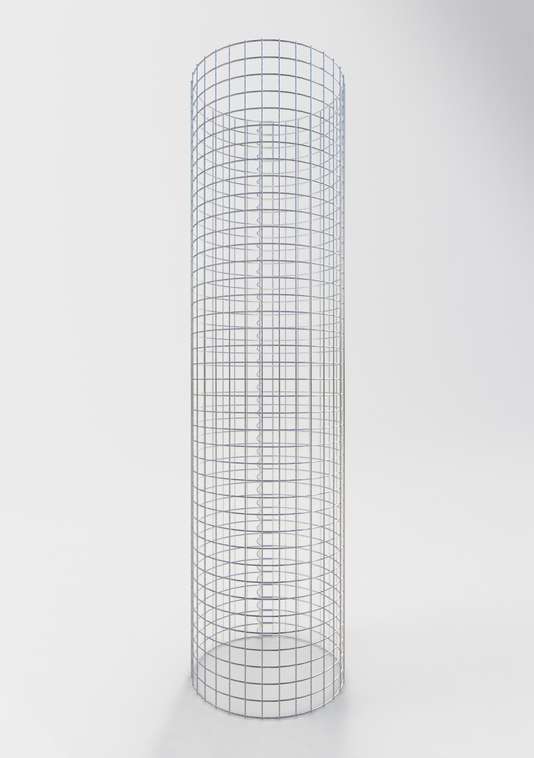 Columna de gaviones redonda 52 cm de diámetro, 200 cm de altura, malla 5 cm x 5 cm