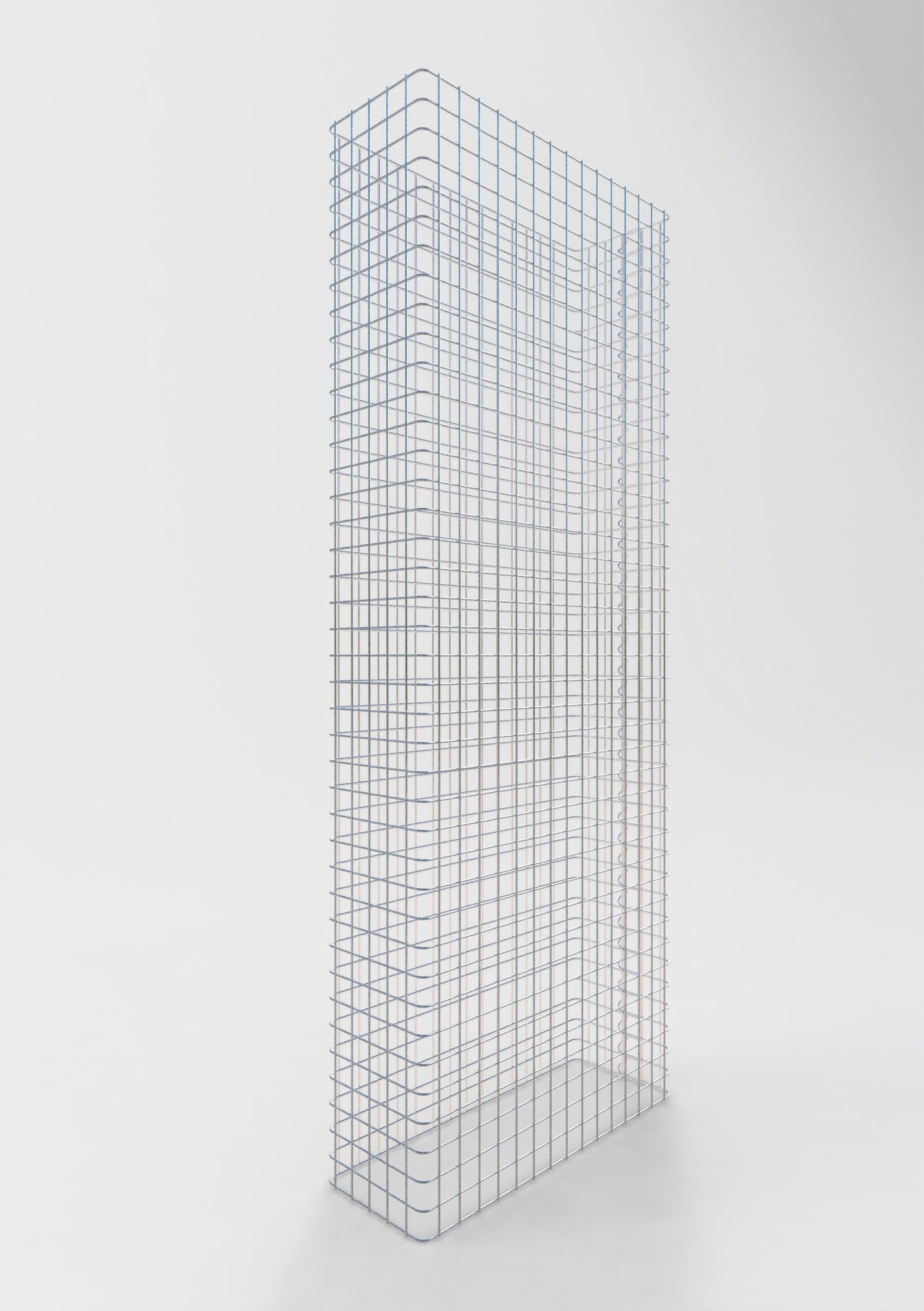 Gabionstängsel längd 77 cm, höjd 160 cm, djup 27 cm, maskstorlek 5 x 5 cm