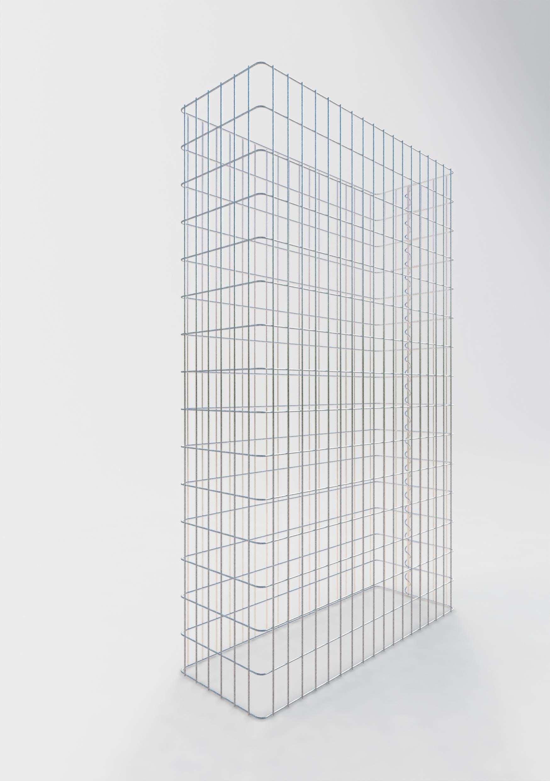 Clôture en gabion Longueur 92 cm, hauteur 180 cm, profondeur 32 cm, mailles 5 x 10 cm