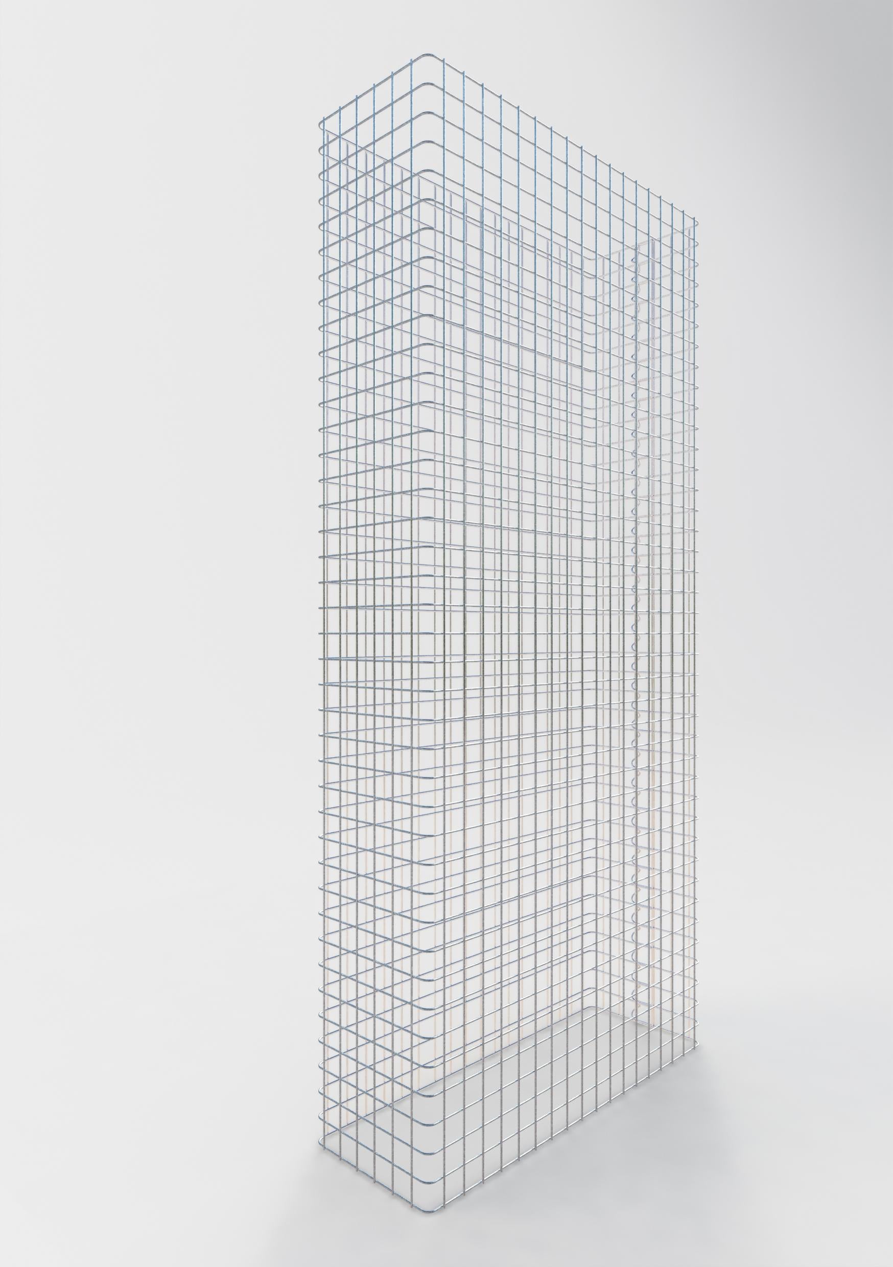 Gabion – Clôture en fil métallique galvanisé, 92 cm x 180 cm x 32 cm