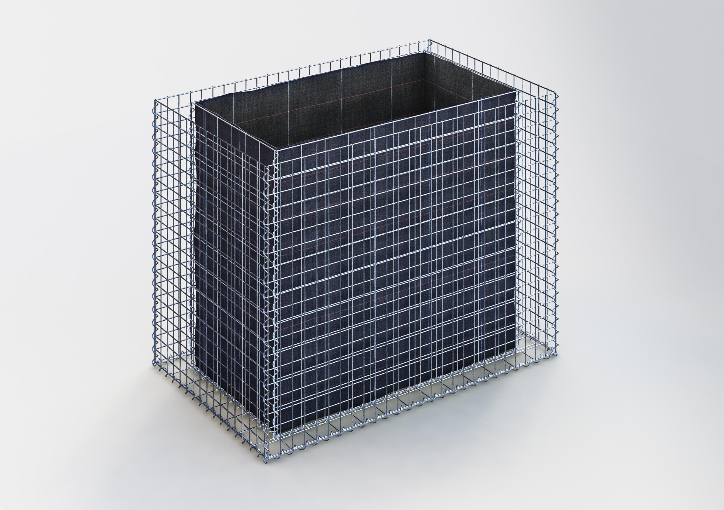Raised bed square 130 cm x 100 cm x 80 cm (L x H x D), mesh size 5 x 5 cm, wall thickness 10 cm