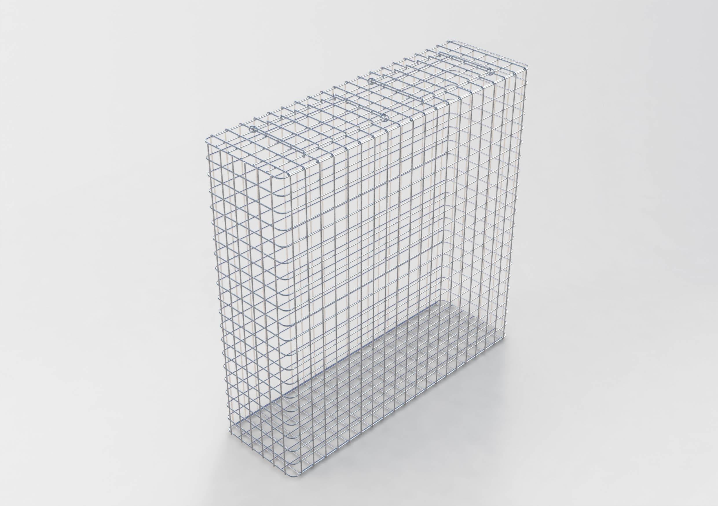 Varmförzinkad gabion 102 cm x 102 cm x 32 cm, maskstorlek 5 cm x 5 cm, helsvetsad