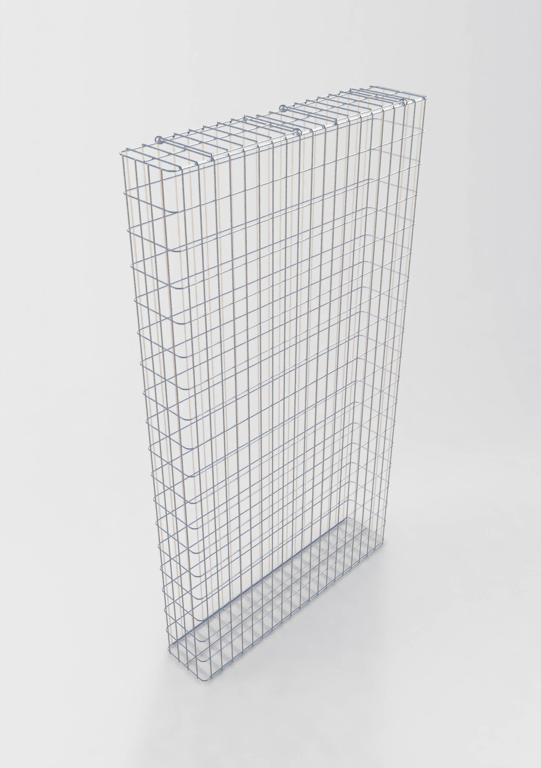 Gabion hot-dip galvanized 102 cm x 182 cm x 22 cm, mesh size 5 cm x 10 cm, fully welded