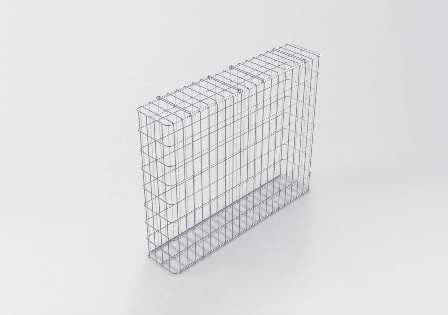 Gabion hot-dip galvanized 102 cm x 82 cm x 22 cm, mesh size 5 cm x 10 cm, fully welded