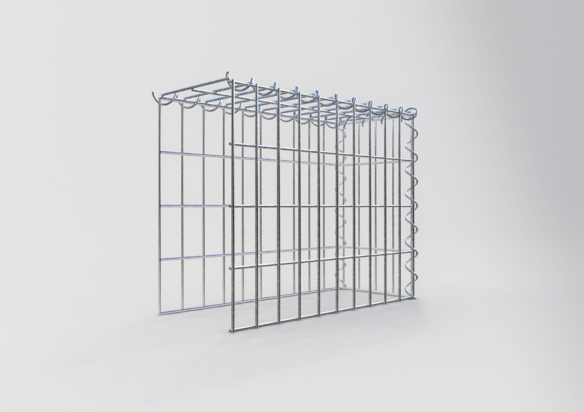 Gabion rapporté type 4 50 cm x 40 cm x 20 cm (L x H x P), mailles 5 cm x 10 cm, spirale