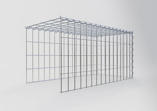 Gabbione aggiuntivo tipo 4 80 cm x 40 cm x 40 cm (L x H x P), dimensione maglia 5 cm x 10 cm, a spirale