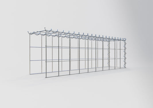 Gabbione aggiuntivo tipo 4 100 cm x 30 cm x 20 cm (L x A x P), maglia 10 cm x 10 cm, spirale