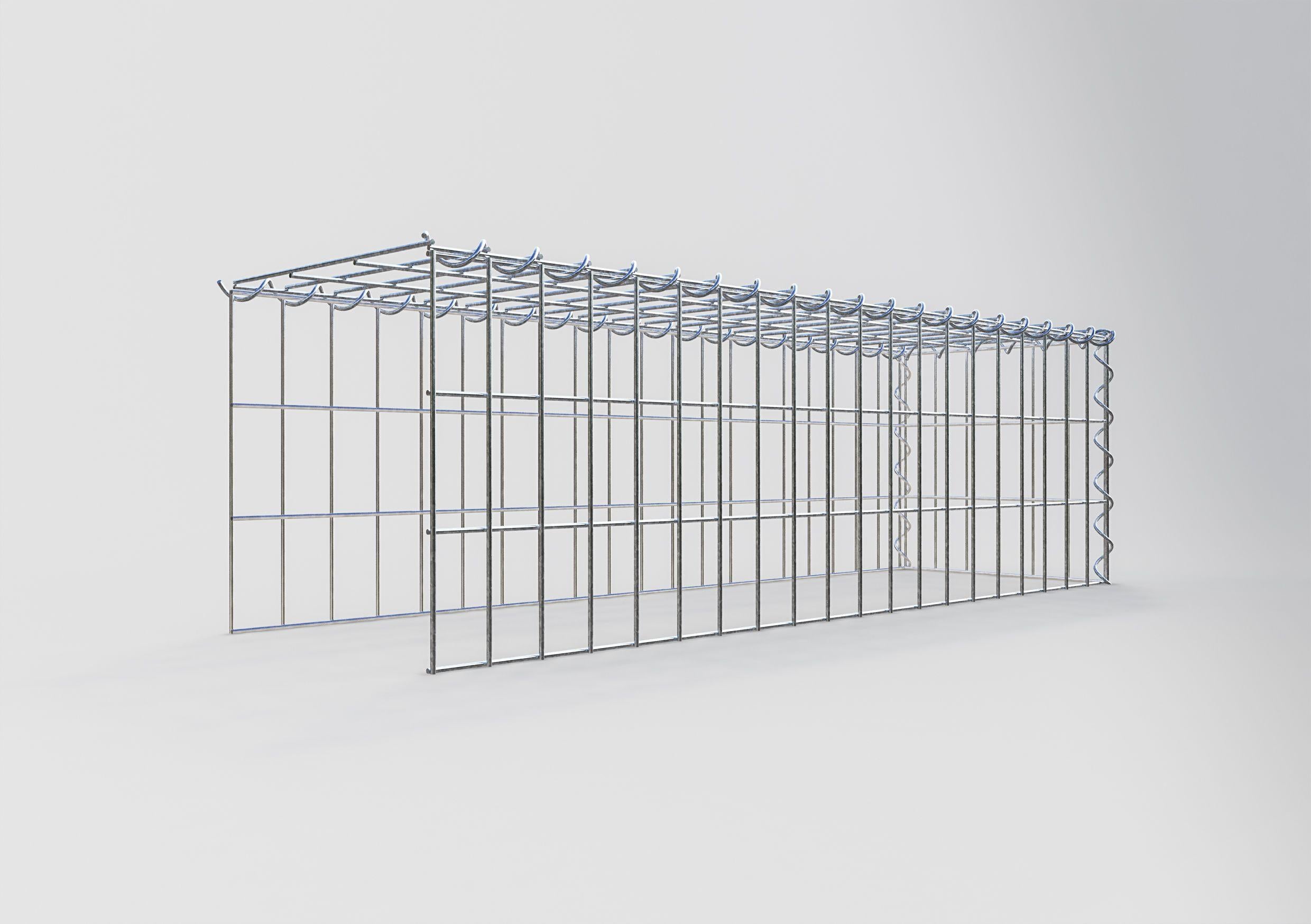 Add-on schanskorf type 4 100 cm x 30 cm x 30 cm (L x H x D), maaswijdte 5 cm x 10 cm, spiraalvormig