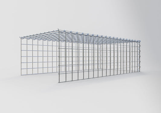 Gabbione aggiuntivo tipo 4 100 cm x 30 cm x 50 cm (L x H x P), dimensione maglia 5 cm x 5 cm, a spirale