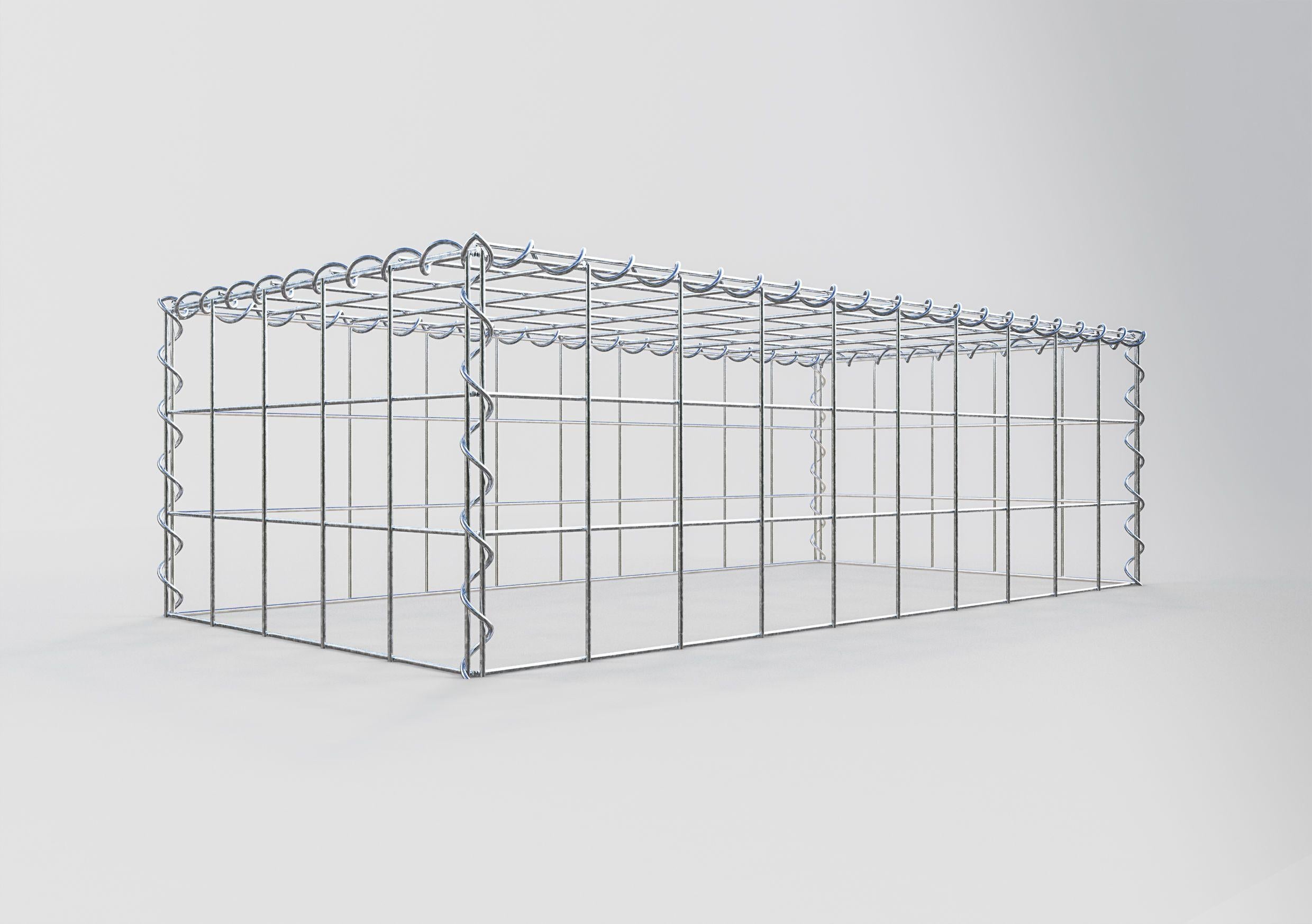 Anbaugabione Typ 3 100 cm x 30 cm x 50 cm (L x H x T), Maschenweite 10 cm x 10 cm, Spirale