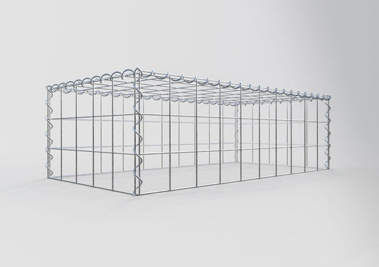 Gabião Tipo 3 100 cm x 30 cm x 50 cm (C x A x P), malhagem 10 cm x 10 cm, espiral