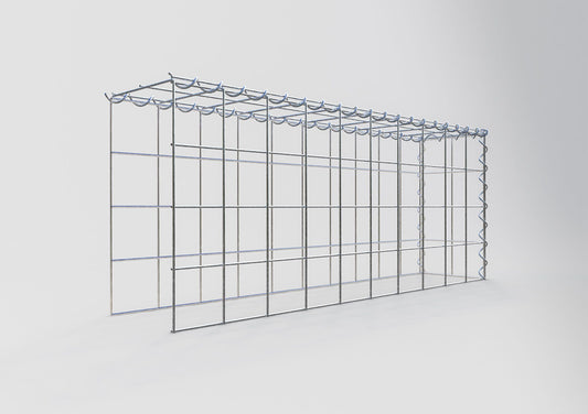 Gabbione aggiuntivo tipo 4 100 cm x 40 cm x 20 cm (L x A x P), maglia 10 cm x 10 cm, spirale