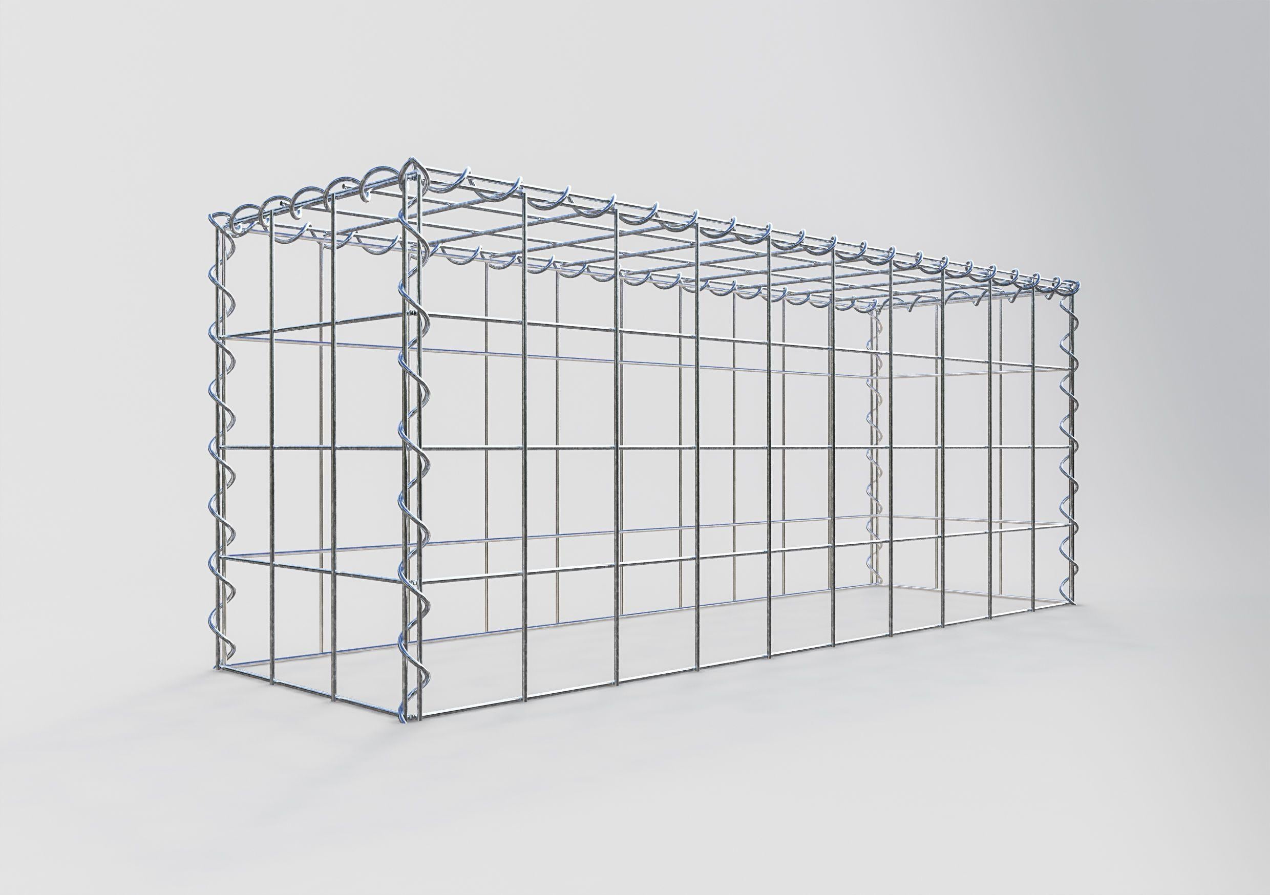 Add-on schanskorf type 3 100 cm x 40 cm x 30 cm (L x H x D), maaswijdte 10 cm x 10 cm, spiraal